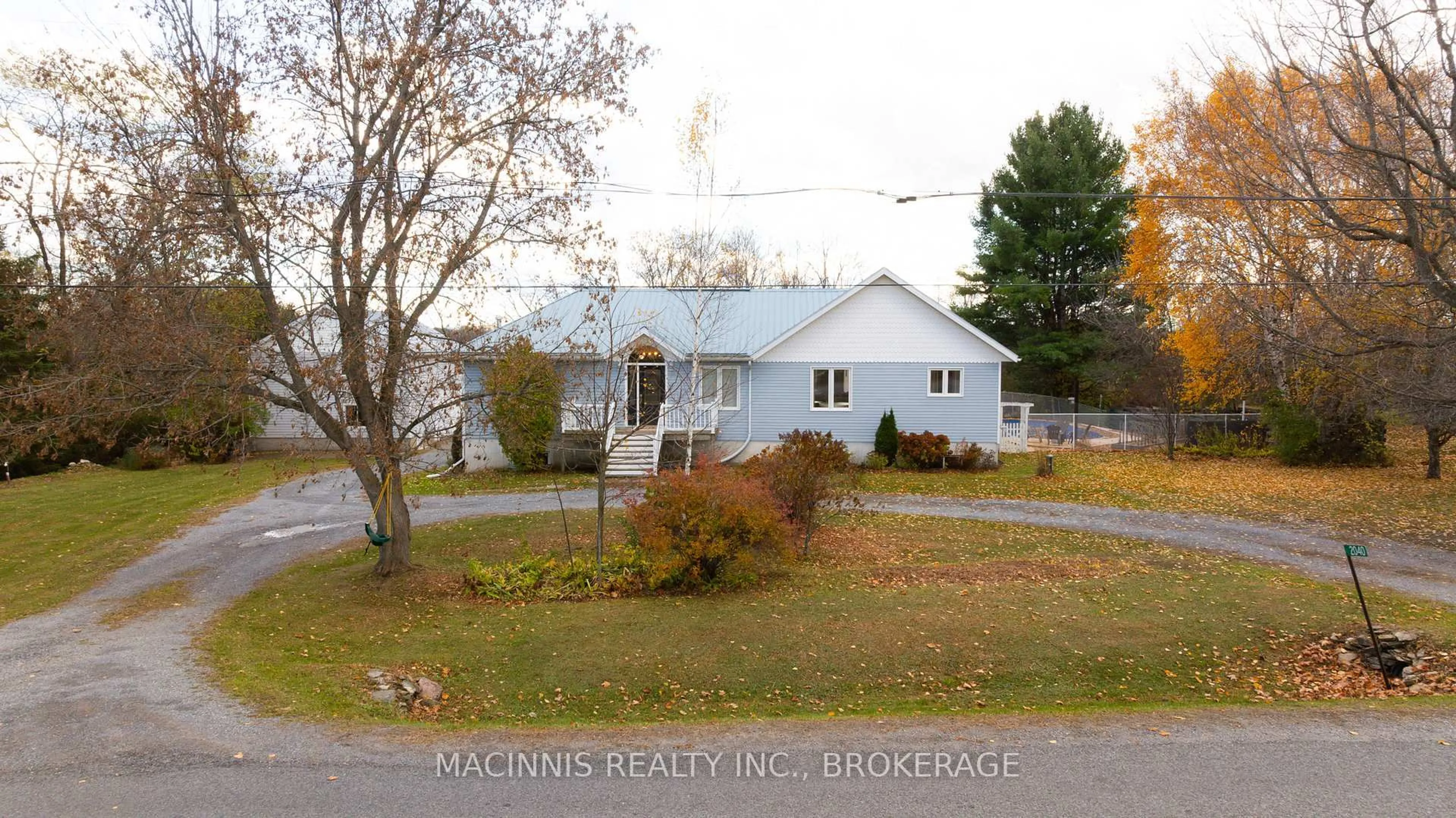 A pic from outside/outdoor area/front of a property/back of a property/a pic from drone, building for 2040 Keeley Rd, Sydenham Ontario K0H 2T0
