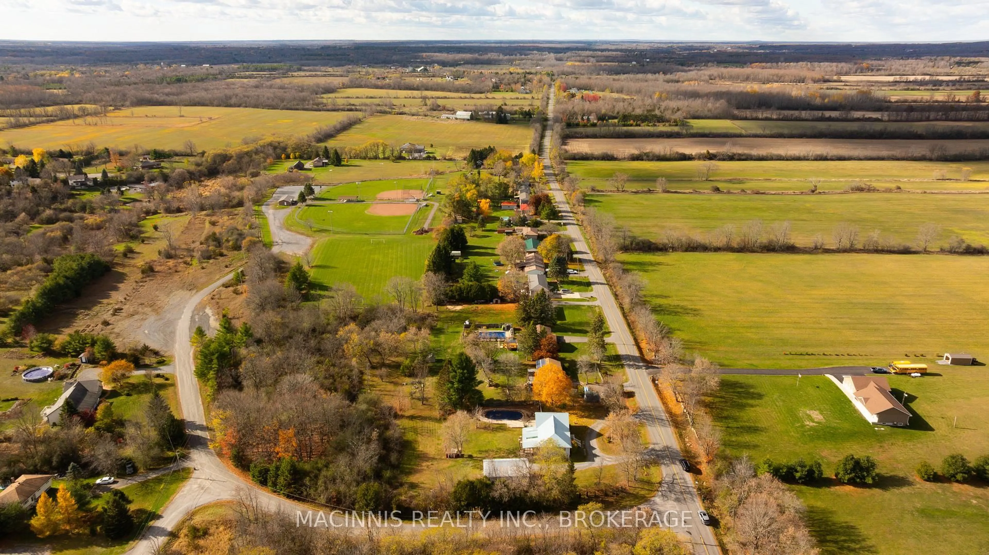 A pic from outside/outdoor area/front of a property/back of a property/a pic from drone, street for 2040 Keeley Rd, Sydenham Ontario K0H 2T0