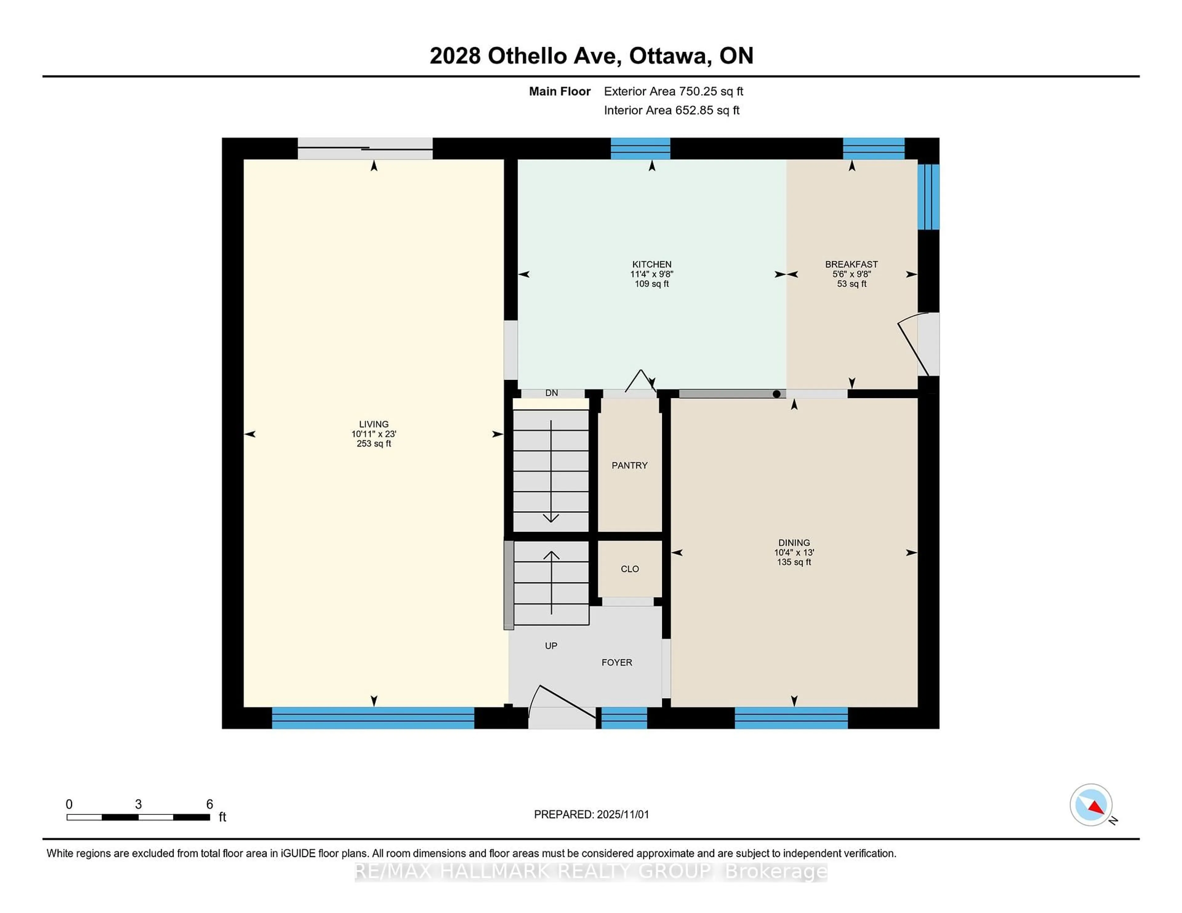 Floor plan for 2028 OTHELLO Ave, Ottawa Ontario K1G 2A6