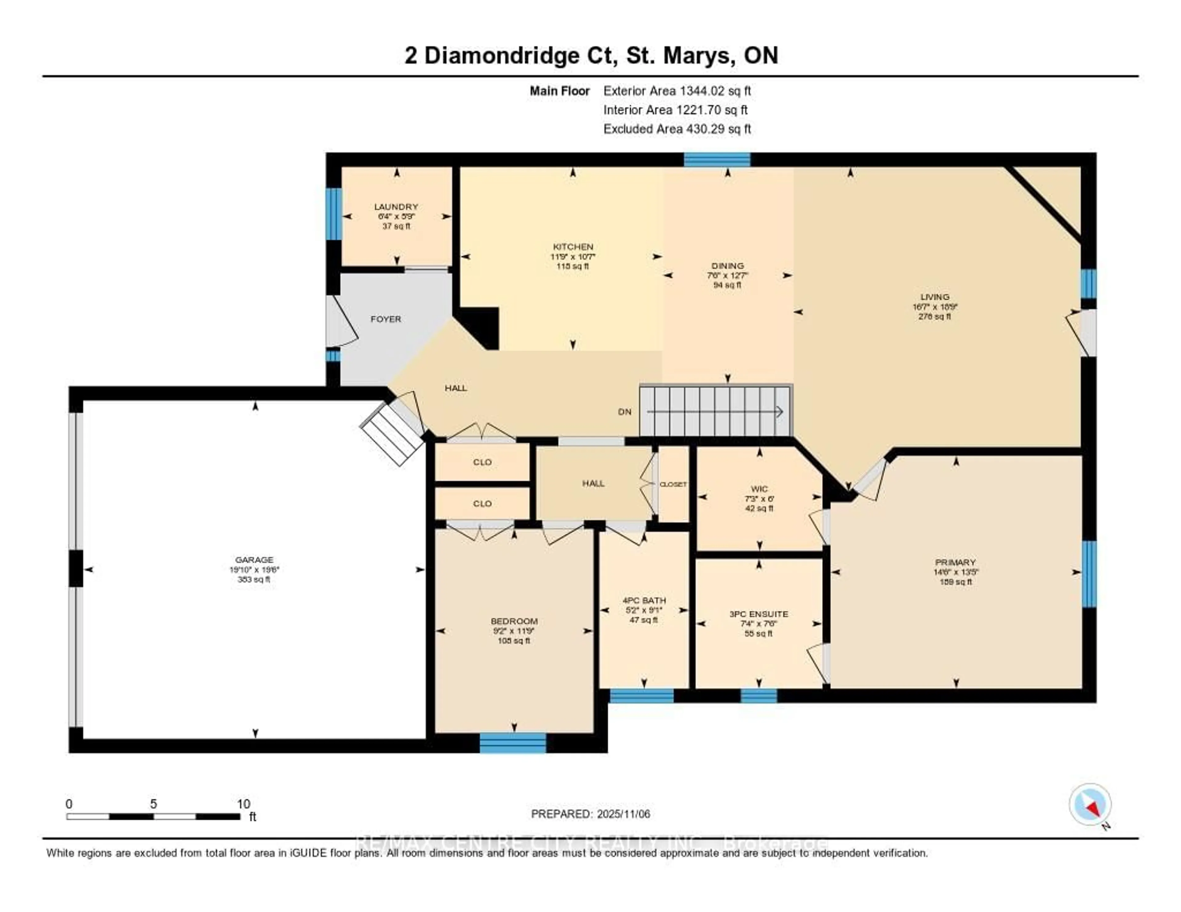 Floor plan for 2 Diamondridge Crt, St. Marys Ontario N4X 0B3