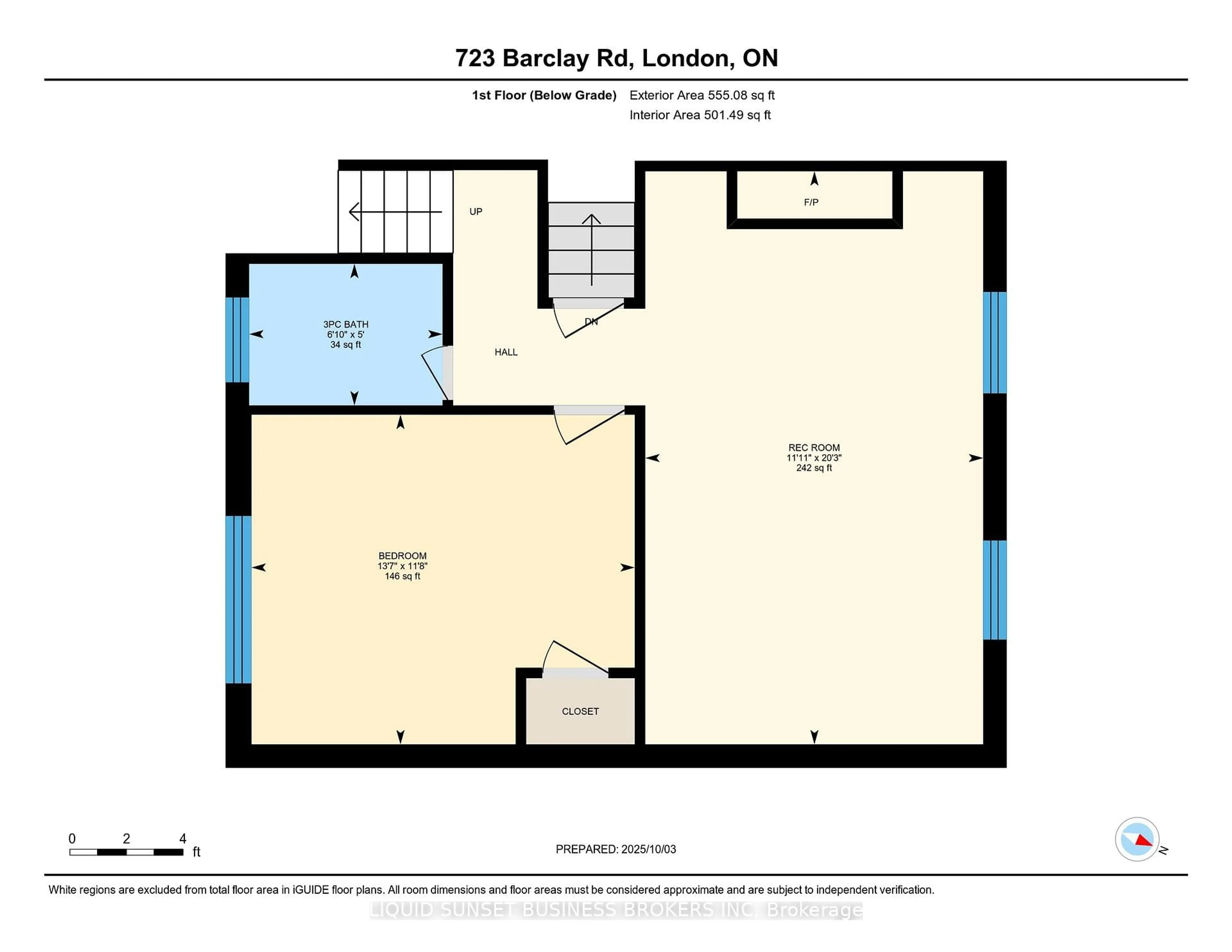 Floor plan for 723 Barclay Rd, London South Ontario N6K 1K4