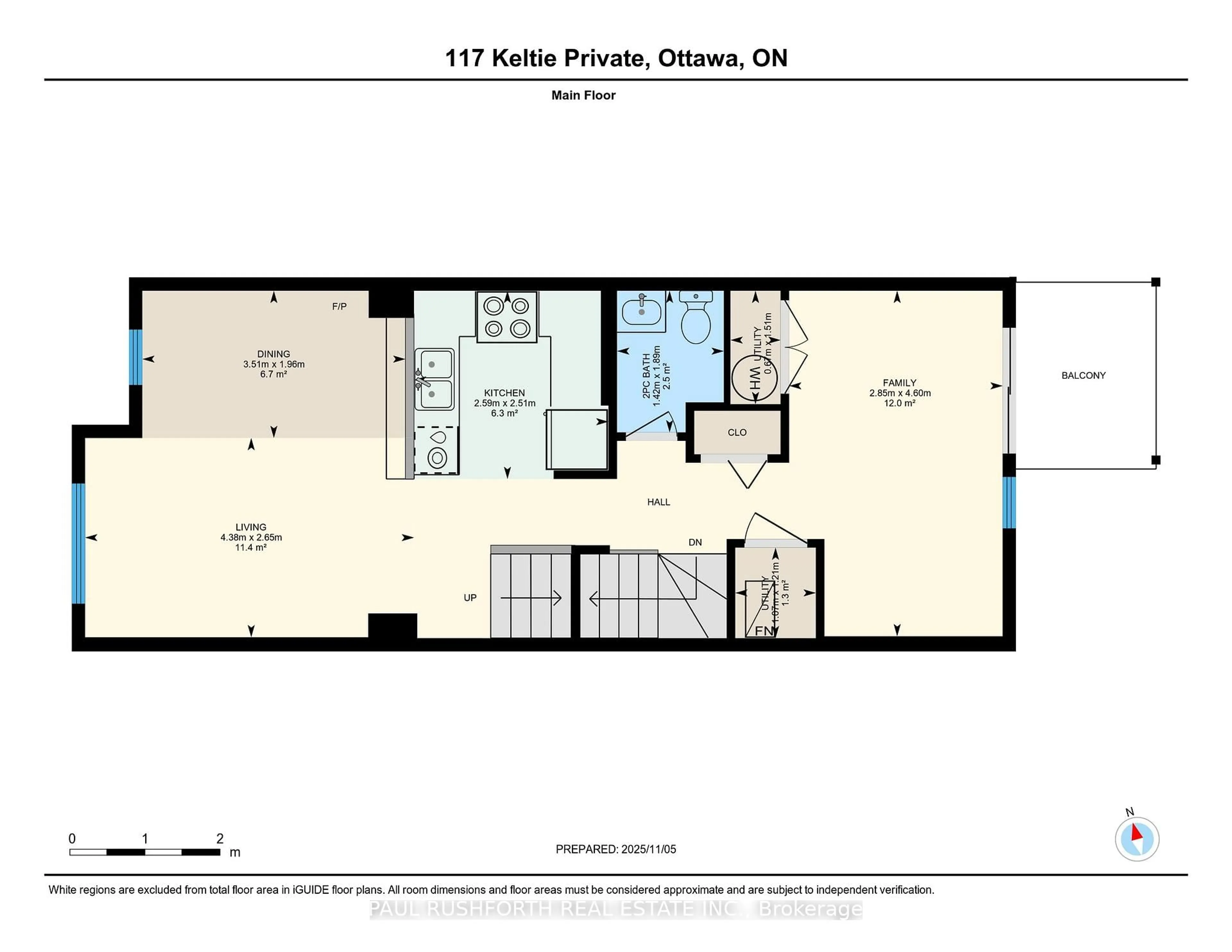 Floor plan for 117 Keltie Private, Ottawa Ontario K2J 0A1
