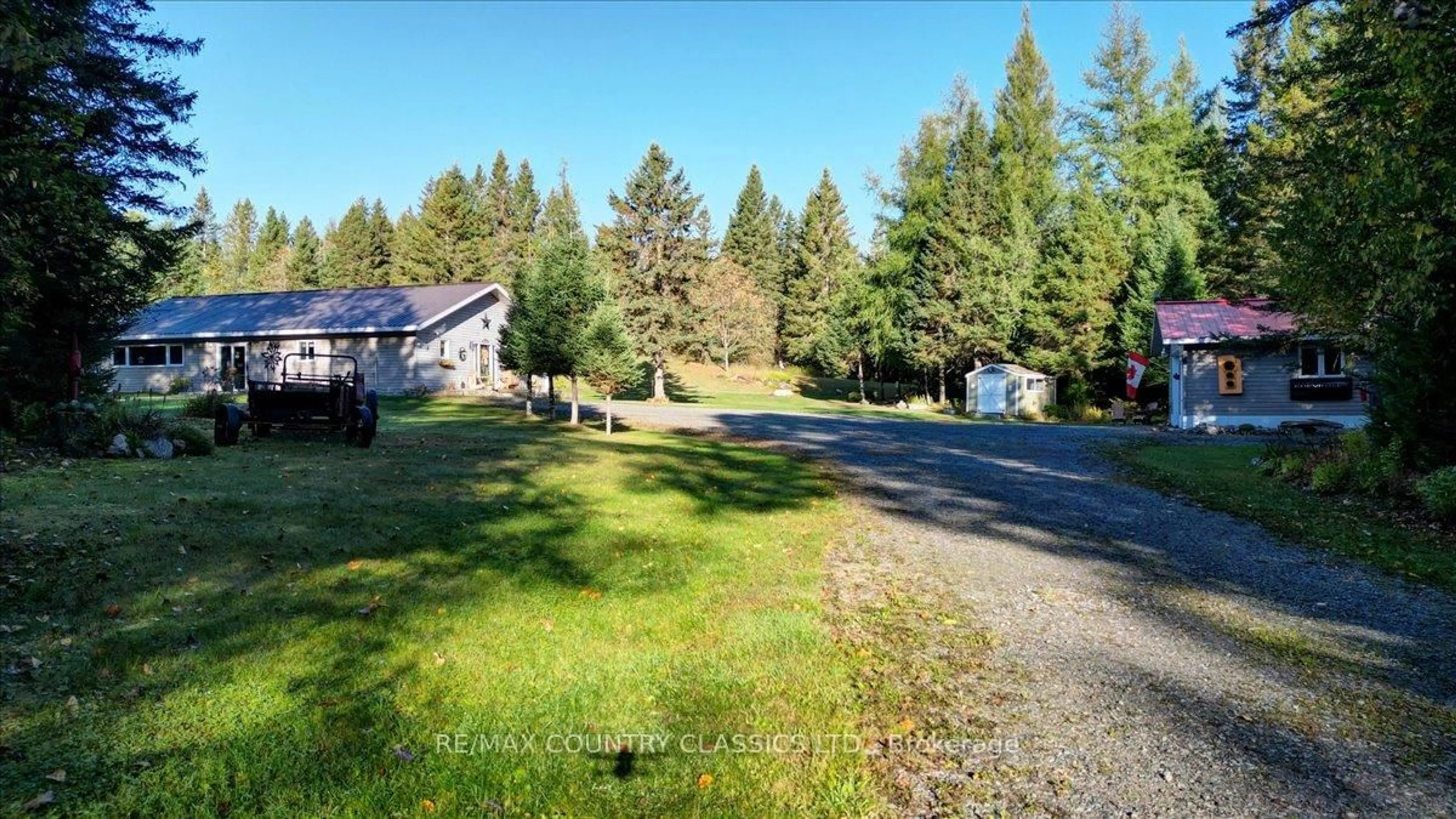 A pic from outside/outdoor area/front of a property/back of a property/a pic from drone, unknown for 1689 Graphite Rd, Maynooth Ontario K0L 2S0