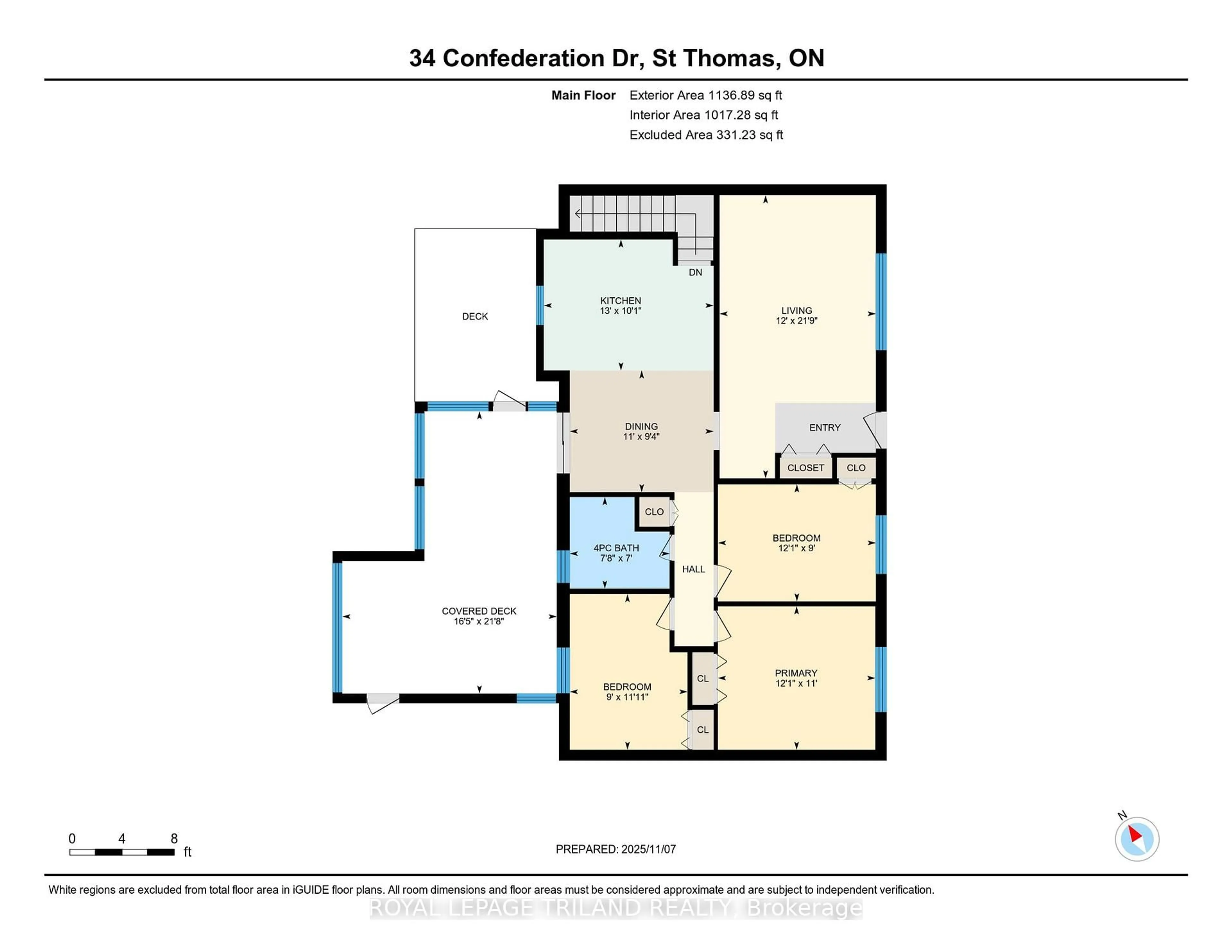 Floor plan for 34 Confederation Dr, St. Thomas Ontario N5P 3Y6