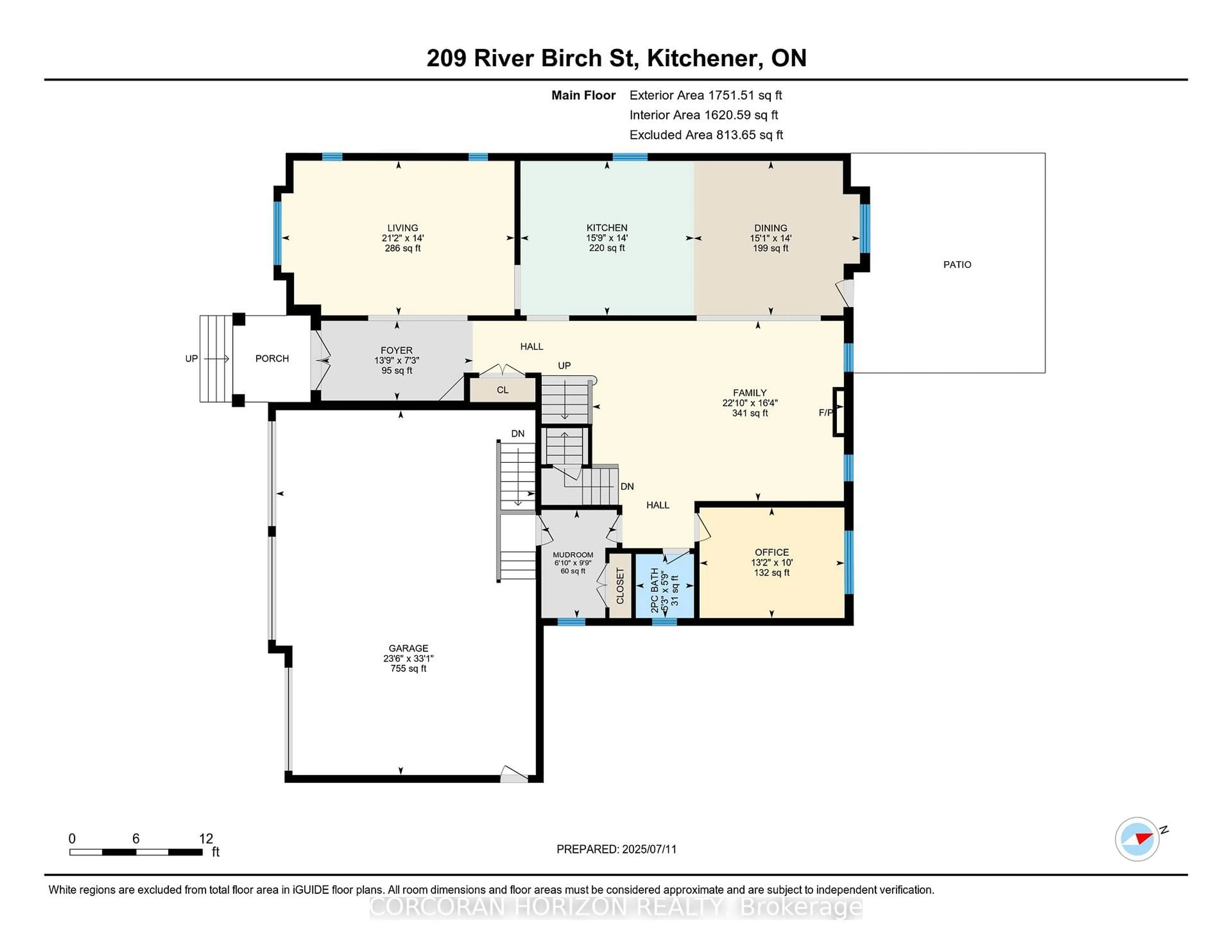 Floor plan for 209 River Birch St, Kitchener Ontario N2C 2V3