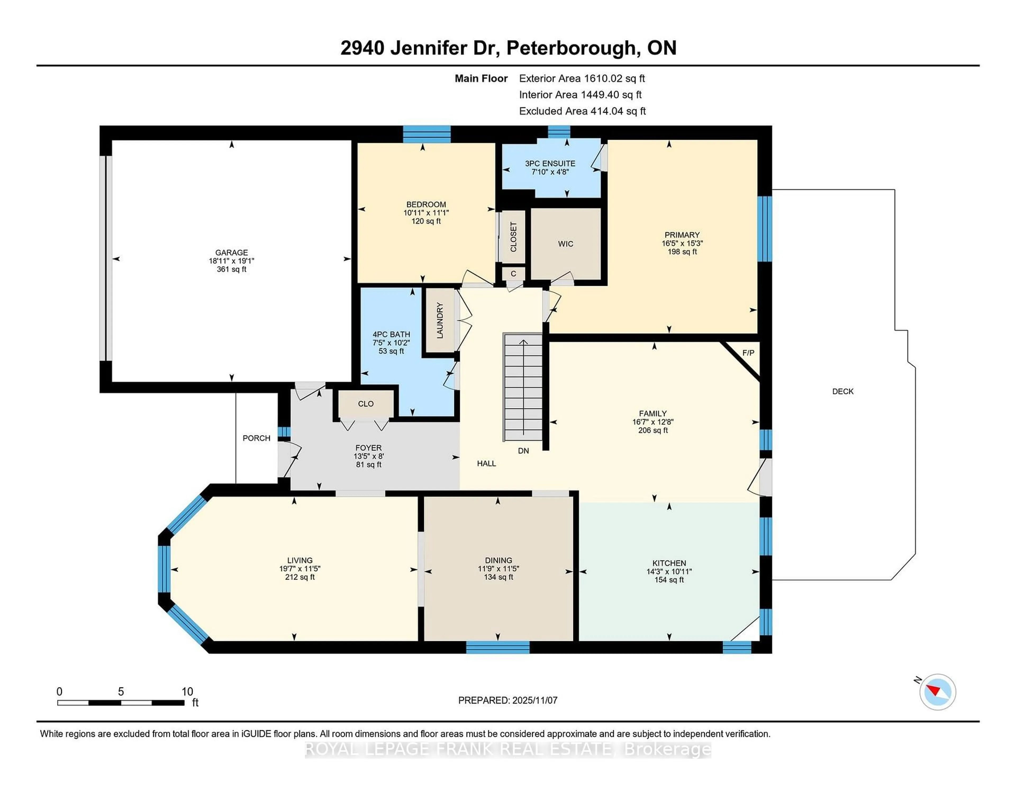 Floor plan for 2940 Jennifer Dr, Peterborough Ontario K9L 1Z9
