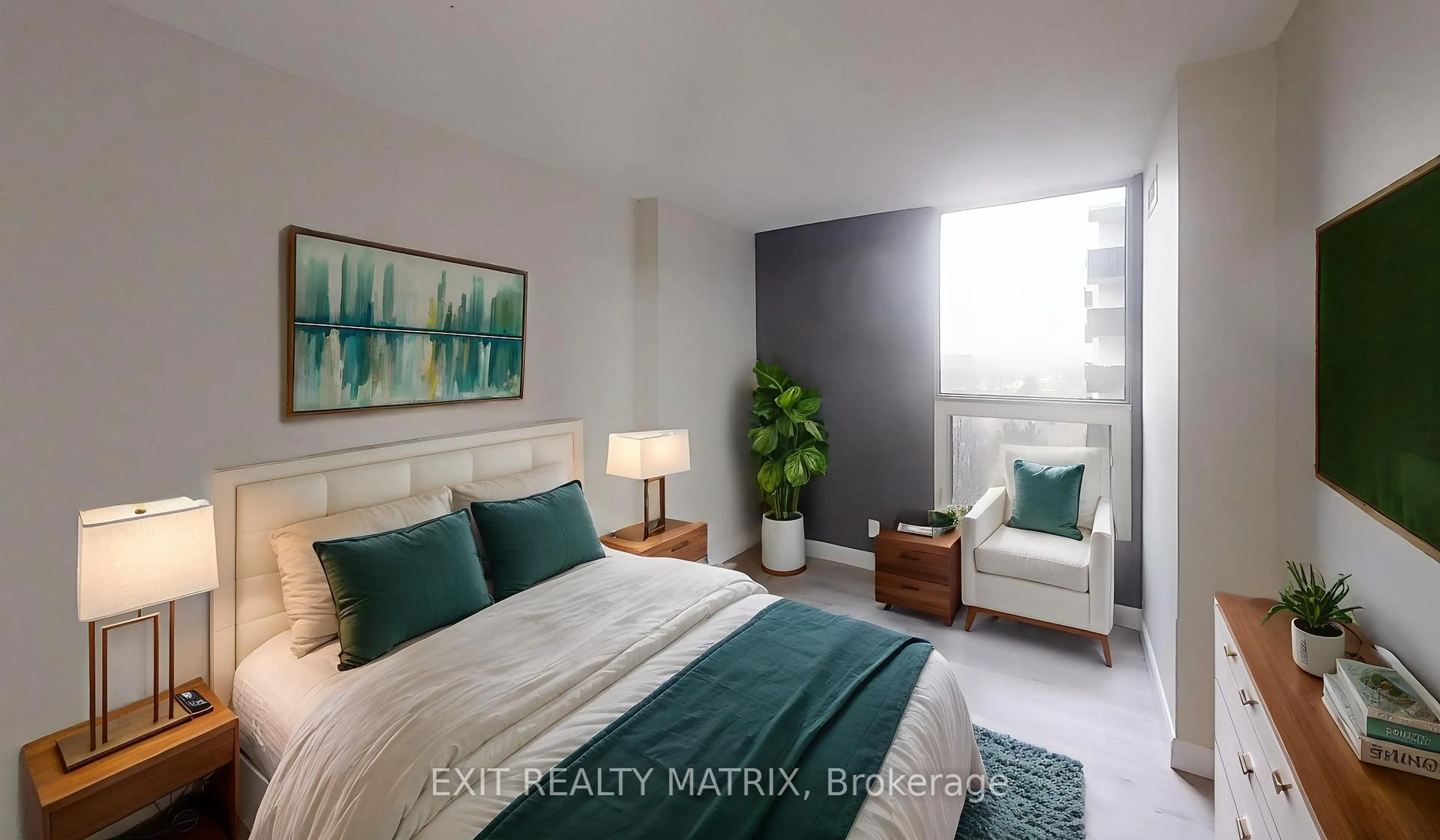 Bedroom with bed, unknown for 2951 Riverside Dr #1011, Ottawa Ontario K1V 8W6