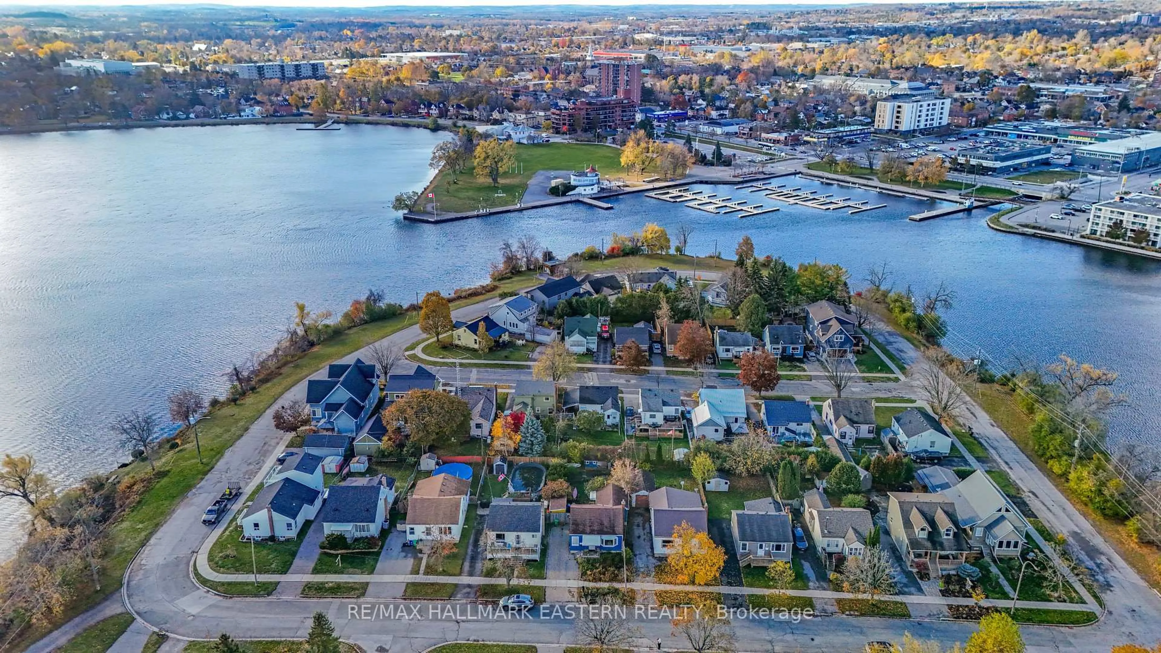 A pic from outside/outdoor area/front of a property/back of a property/a pic from drone, water/lake/river/ocean view for 7 Wallace St, Peterborough Ontario K9H 1A8