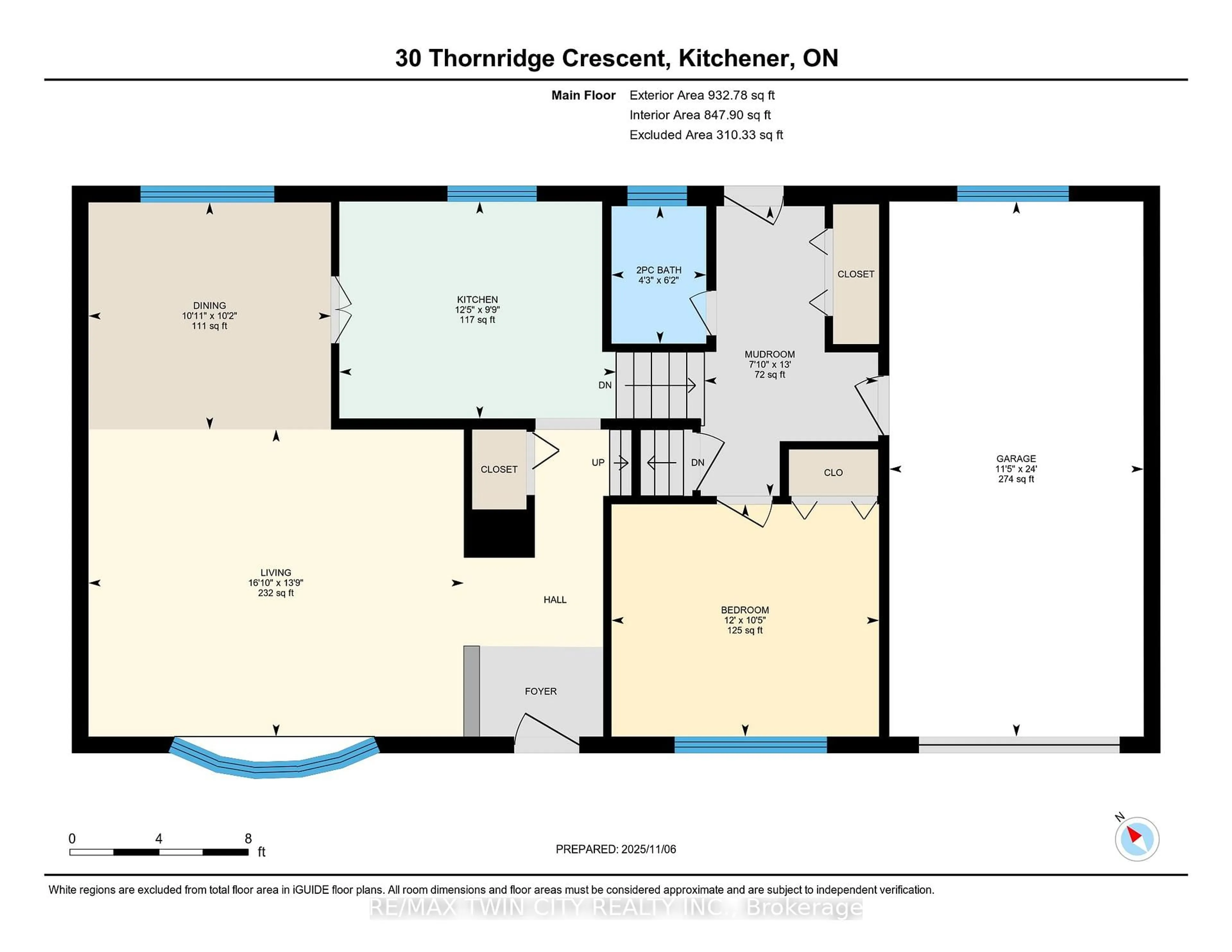 Floor plan for 30 Thornridge Cres, Kitchener Ontario N2M 4W1