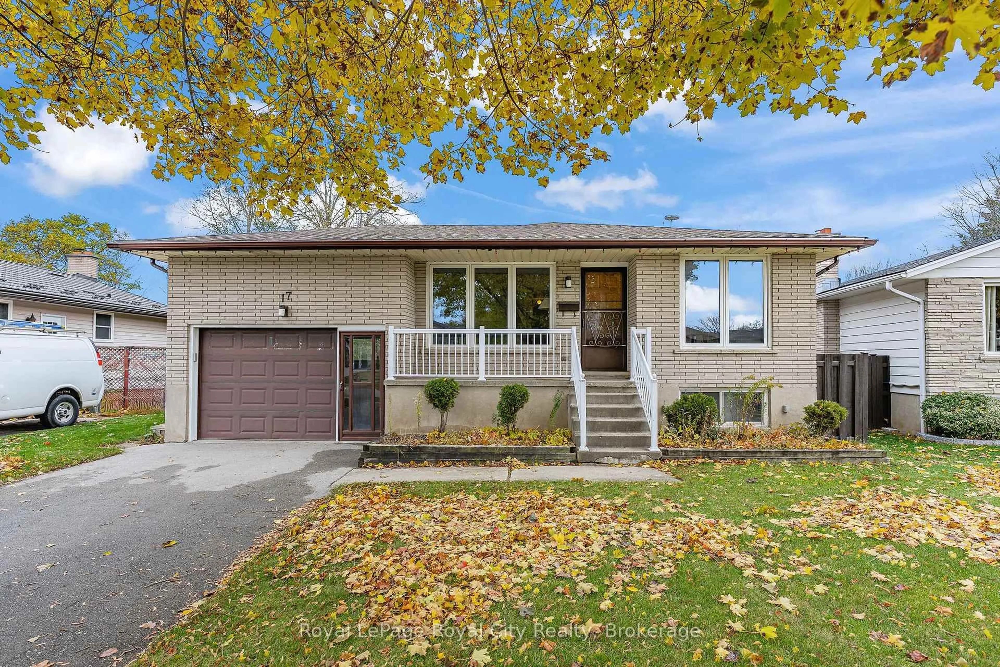 Home with brick exterior material, street for 17 Muskoka Dr, Guelph Ontario N1E 6E1