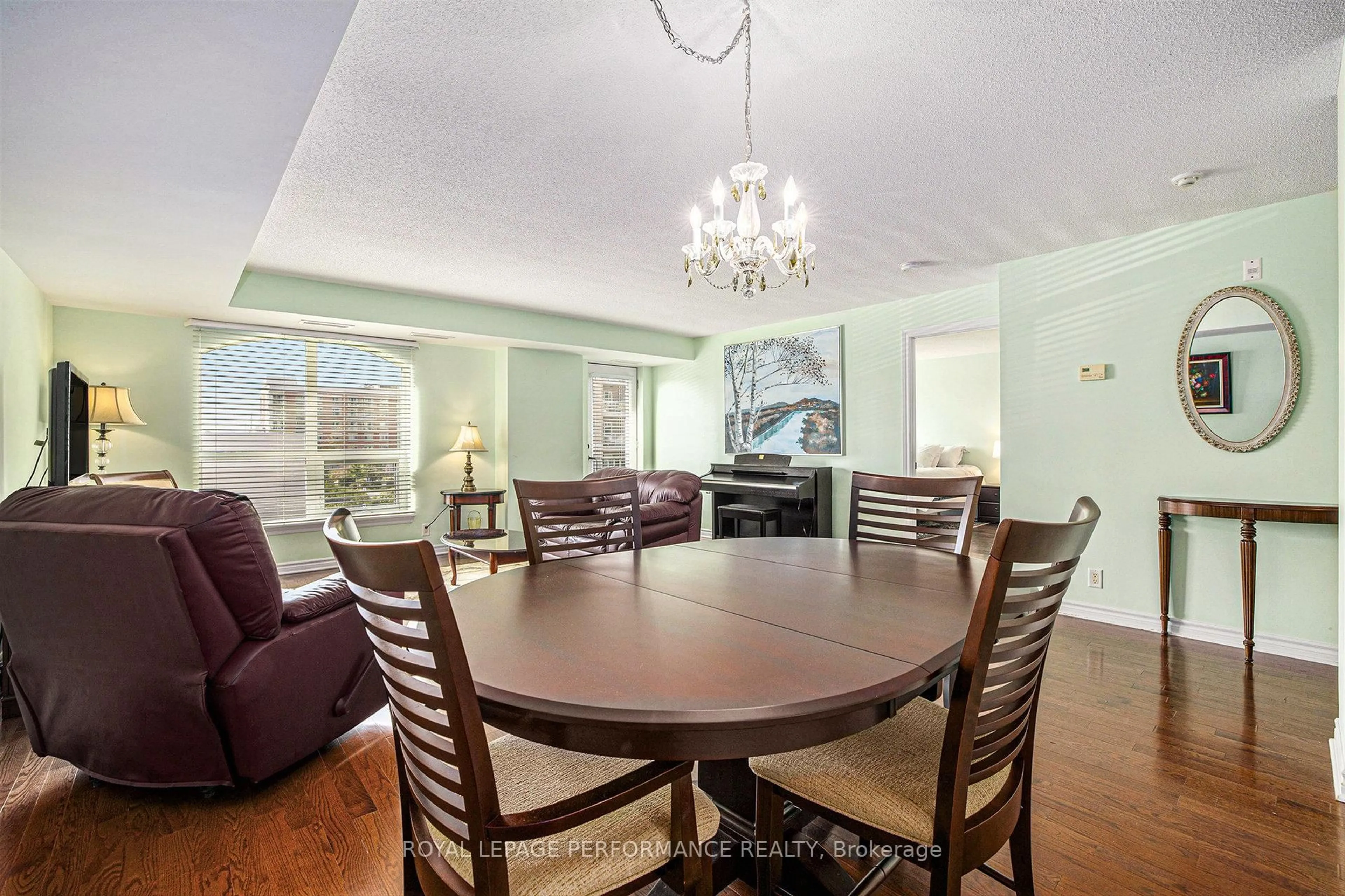 Dining room, wood/laminate floor for 120 Grant Carman Dr #303, Ottawa Ontario K2E 1C8