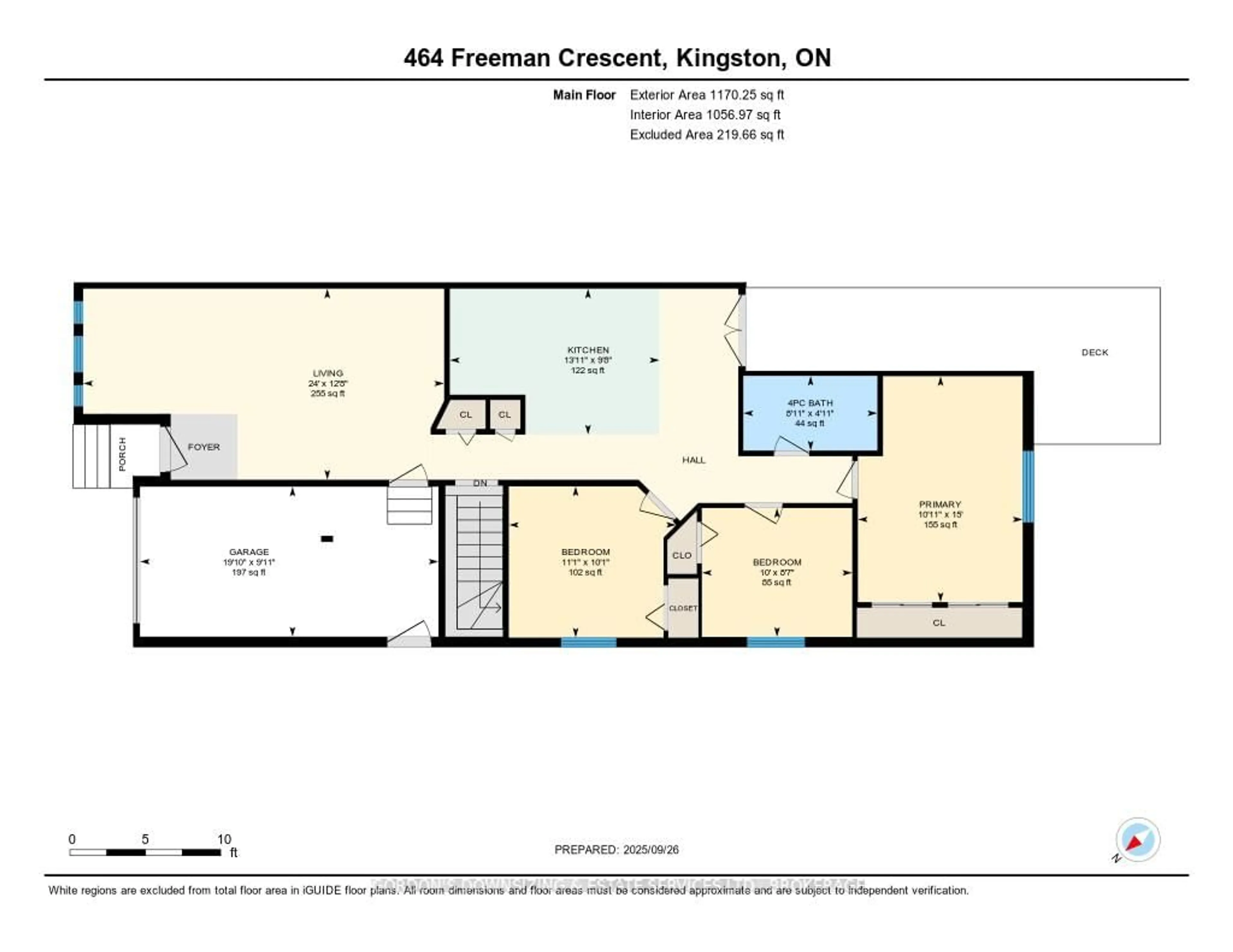 Floor plan for 464 Freeman Cres, Kingston Ontario K7K 7C8