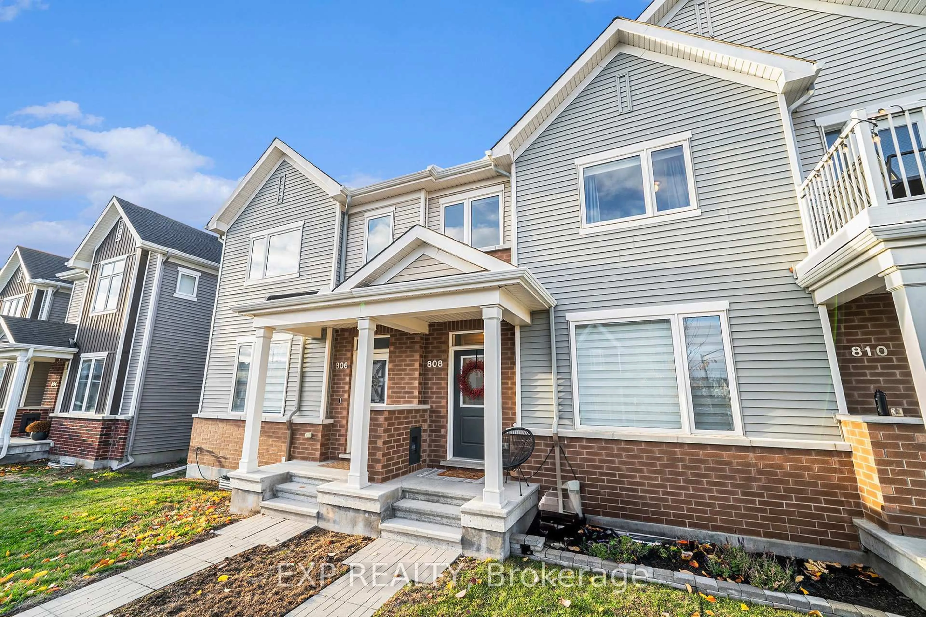 Home with brick exterior material, street for 808 Horseshoe Falls Way, Ottawa Ontario K2J 6P6