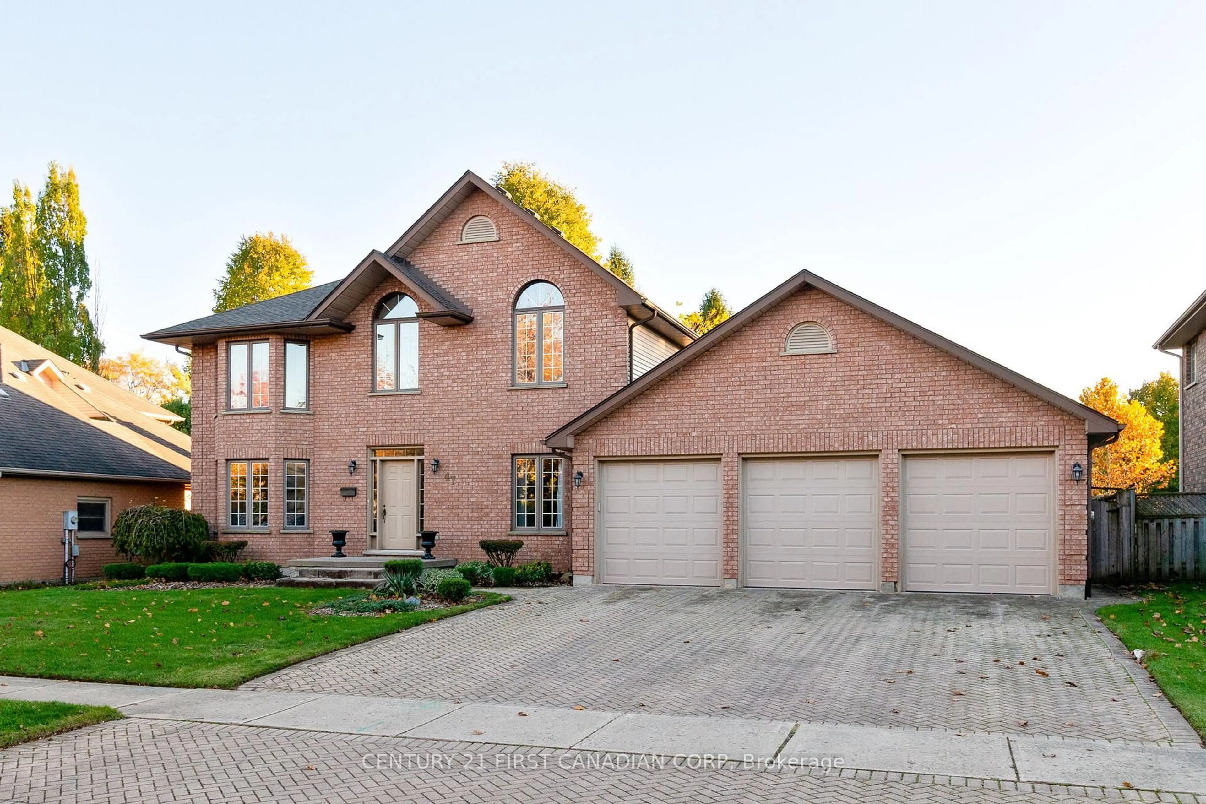 Home with brick exterior material, street for 47 Carriage Hill Cres, London North Ontario N5X 3W8