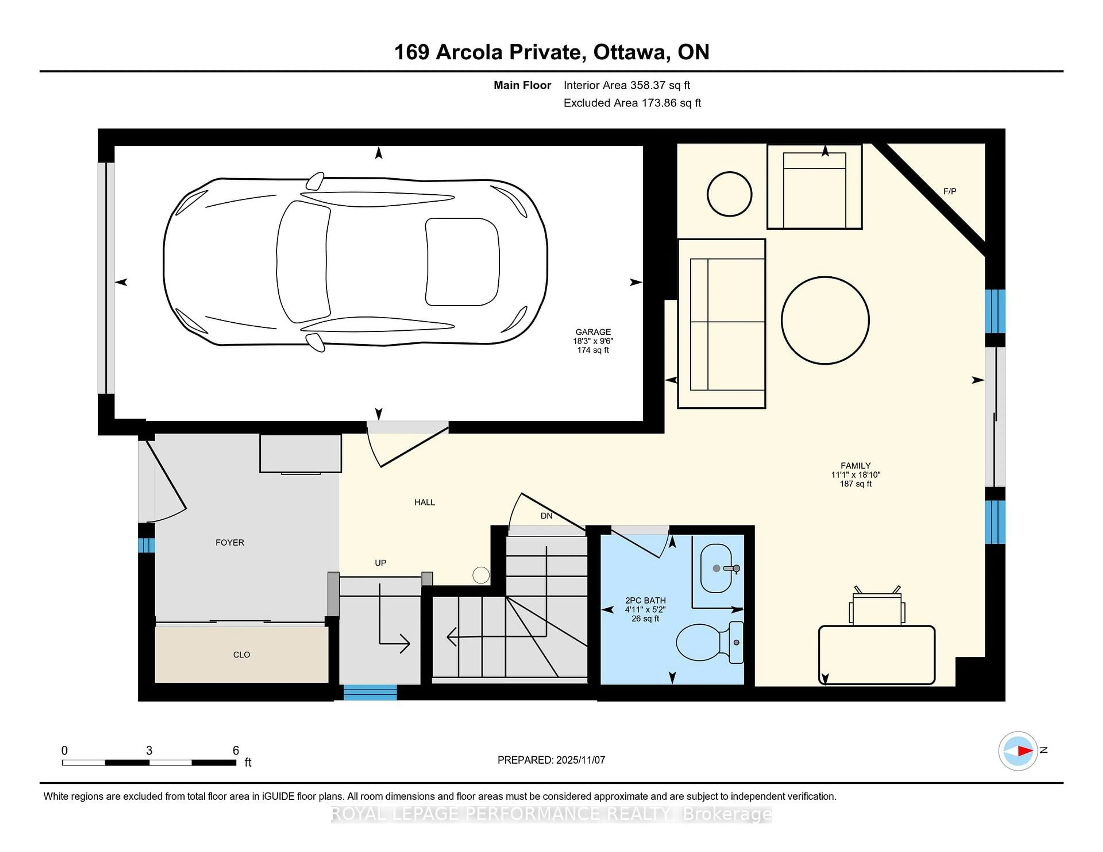 Floor plan for 169 Arcola Private, Ottawa Ontario K1K 4W9