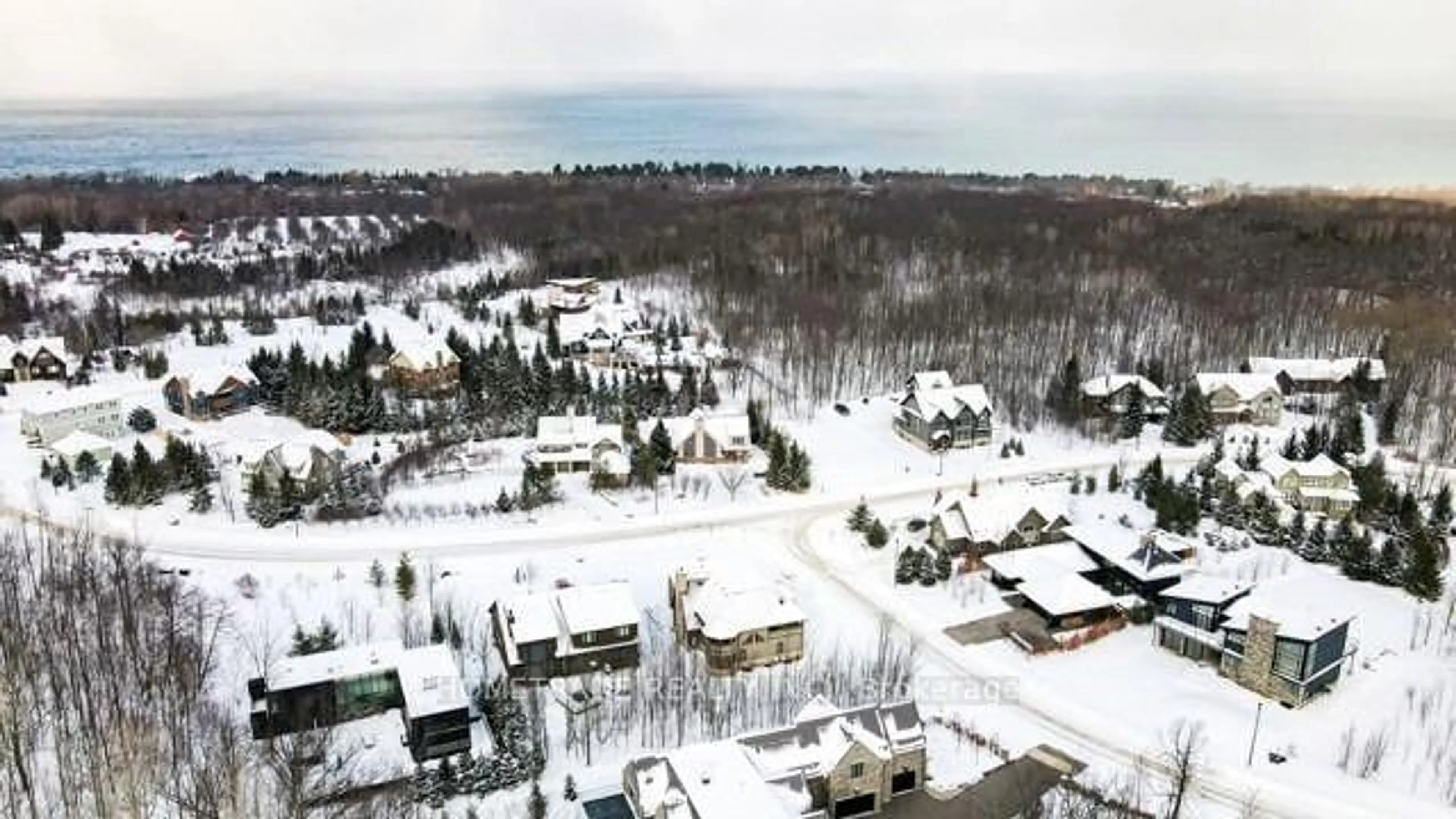 A pic from outside/outdoor area/front of a property/back of a property/a pic from drone, mountain view for 102 Hemlock Crt, Blue Mountains Ontario L9Y 0T3
