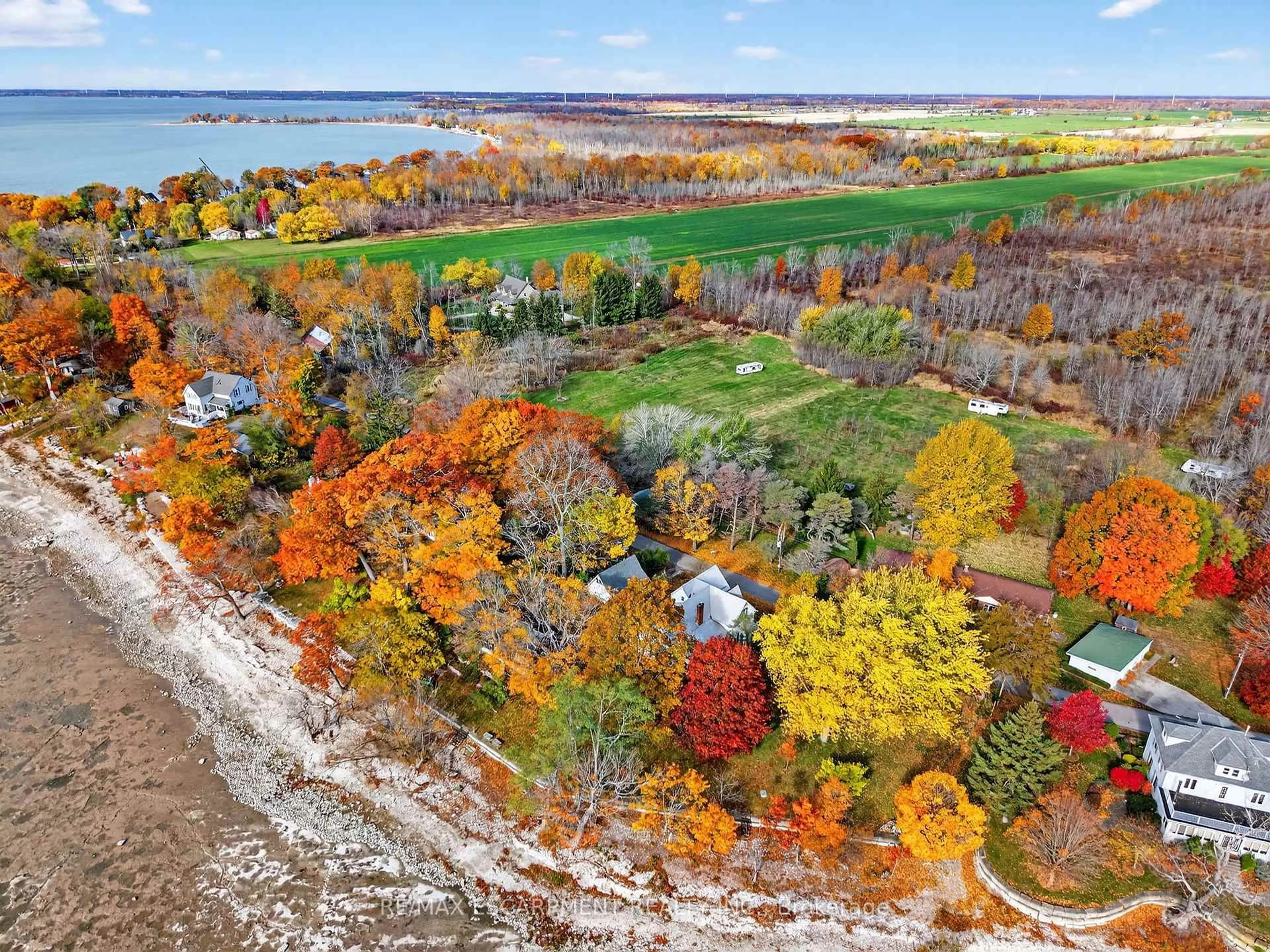 A pic from outside/outdoor area/front of a property/back of a property/a pic from drone, forest/trees view for 685 SANDY Rd, Haldimand Ontario N1A 2W6