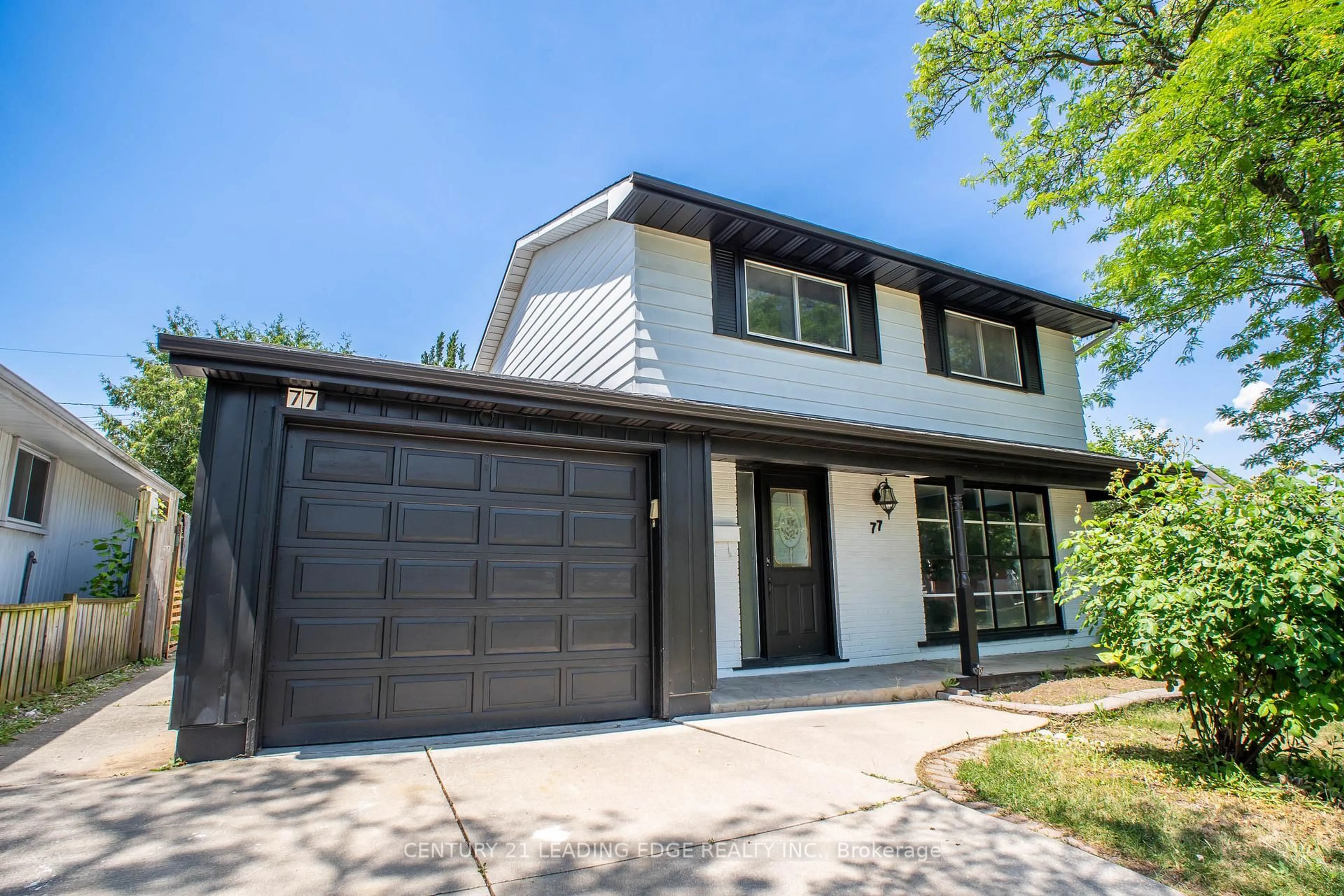 Home with vinyl exterior material, street for 77 Elford Cres, Hamilton Ontario L8K 5K8