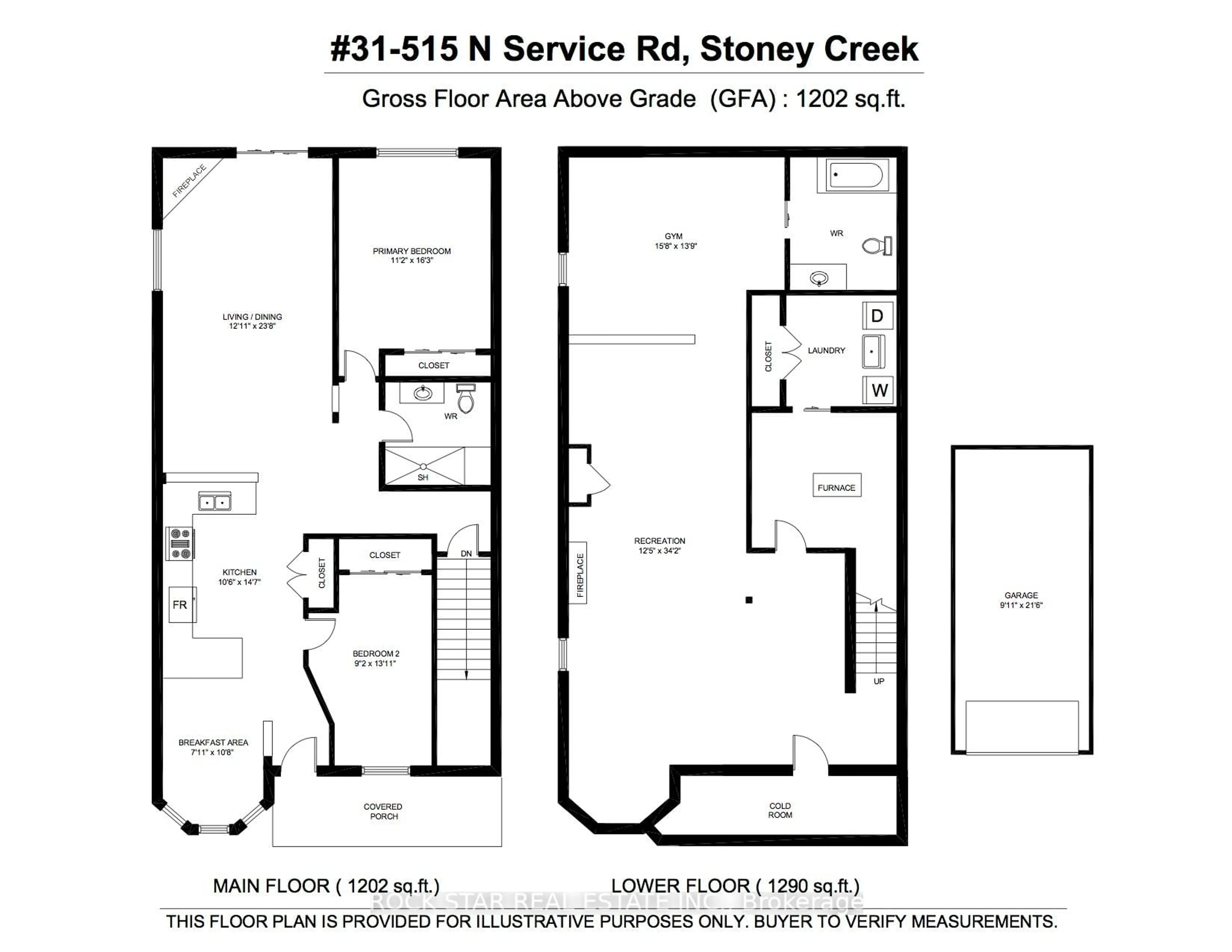 Floor plan for 515 North Service Rd #31, Hamilton Ontario L8E 5X6