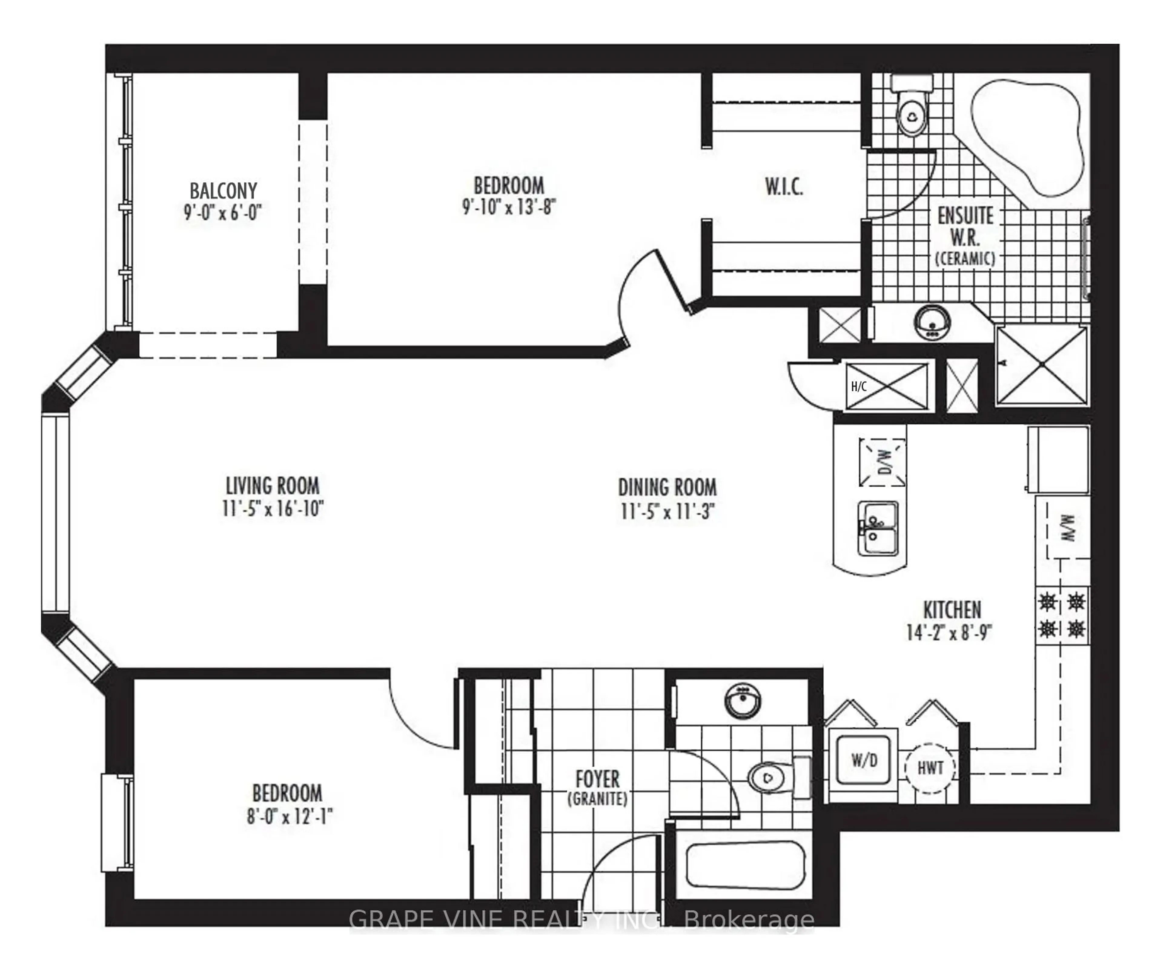 Floor plan for 1921 St. Joseph Blvd #301U, Ottawa Ontario K1C 0A3