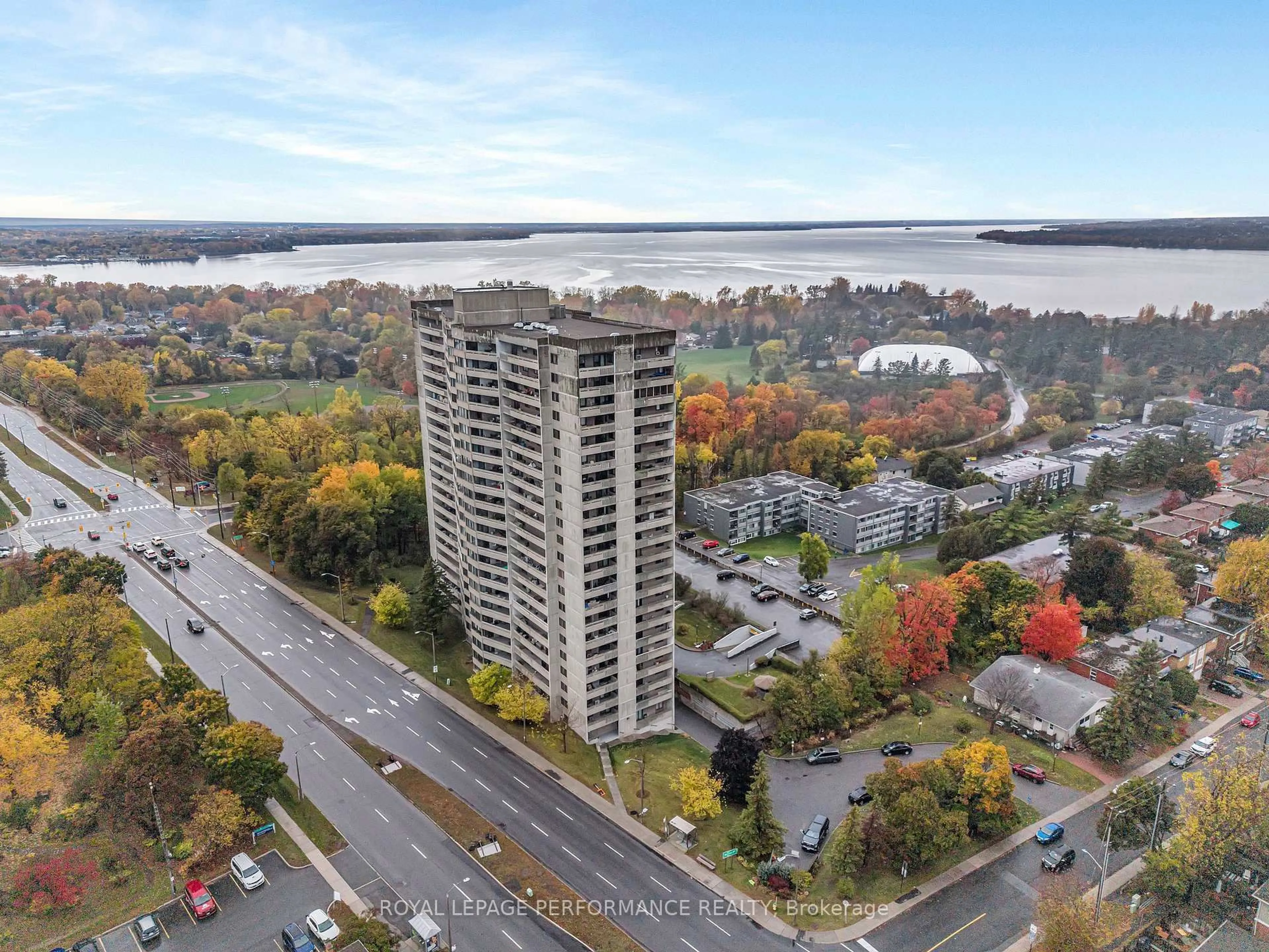 A pic from outside/outdoor area/front of a property/back of a property/a pic from drone, water/lake/river/ocean view for 415 Greenview Ave #308, Ottawa Ontario K2B 8G5