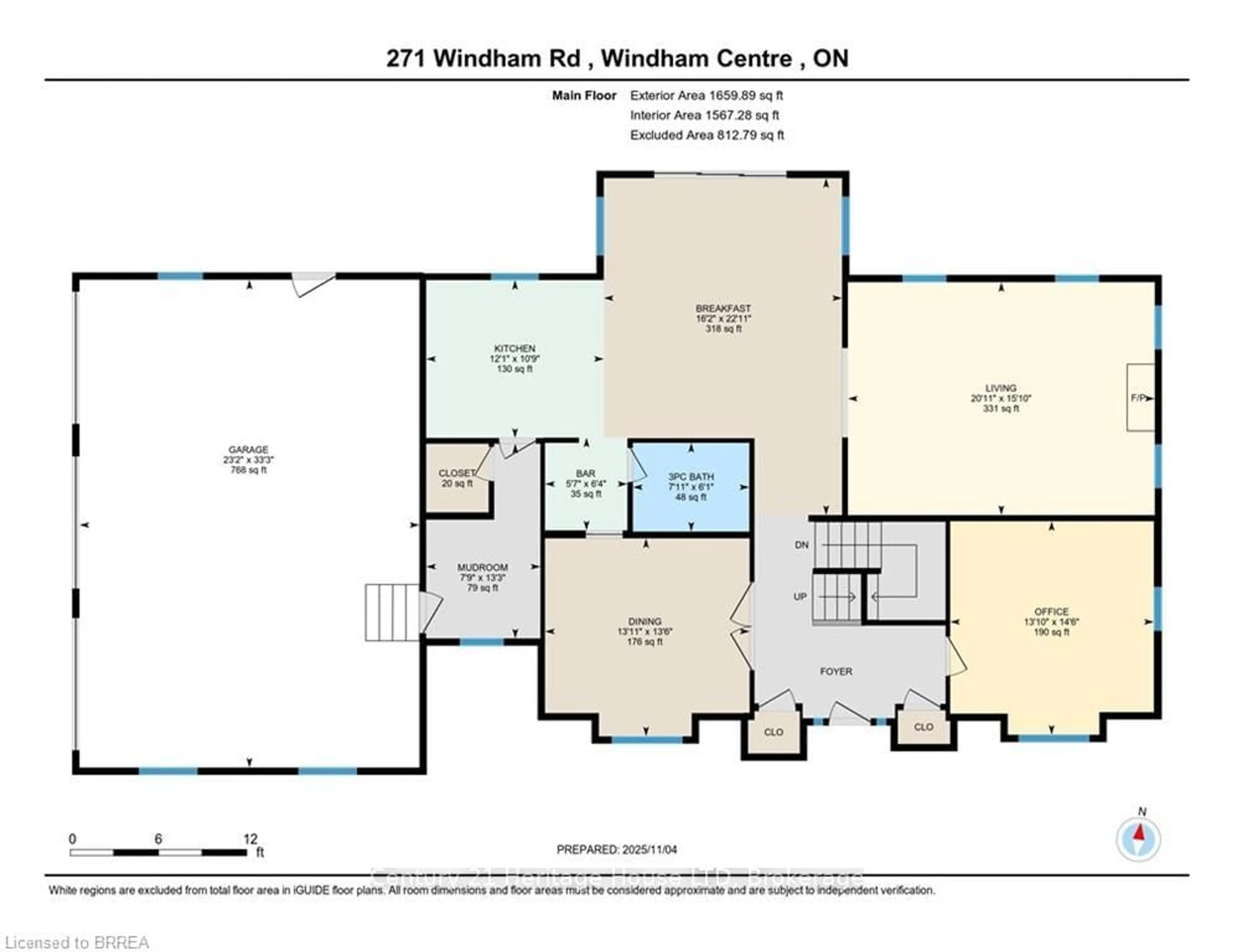 Floor plan for 271 Windham 14 Rd, Norfolk Ontario N3Y 4K6