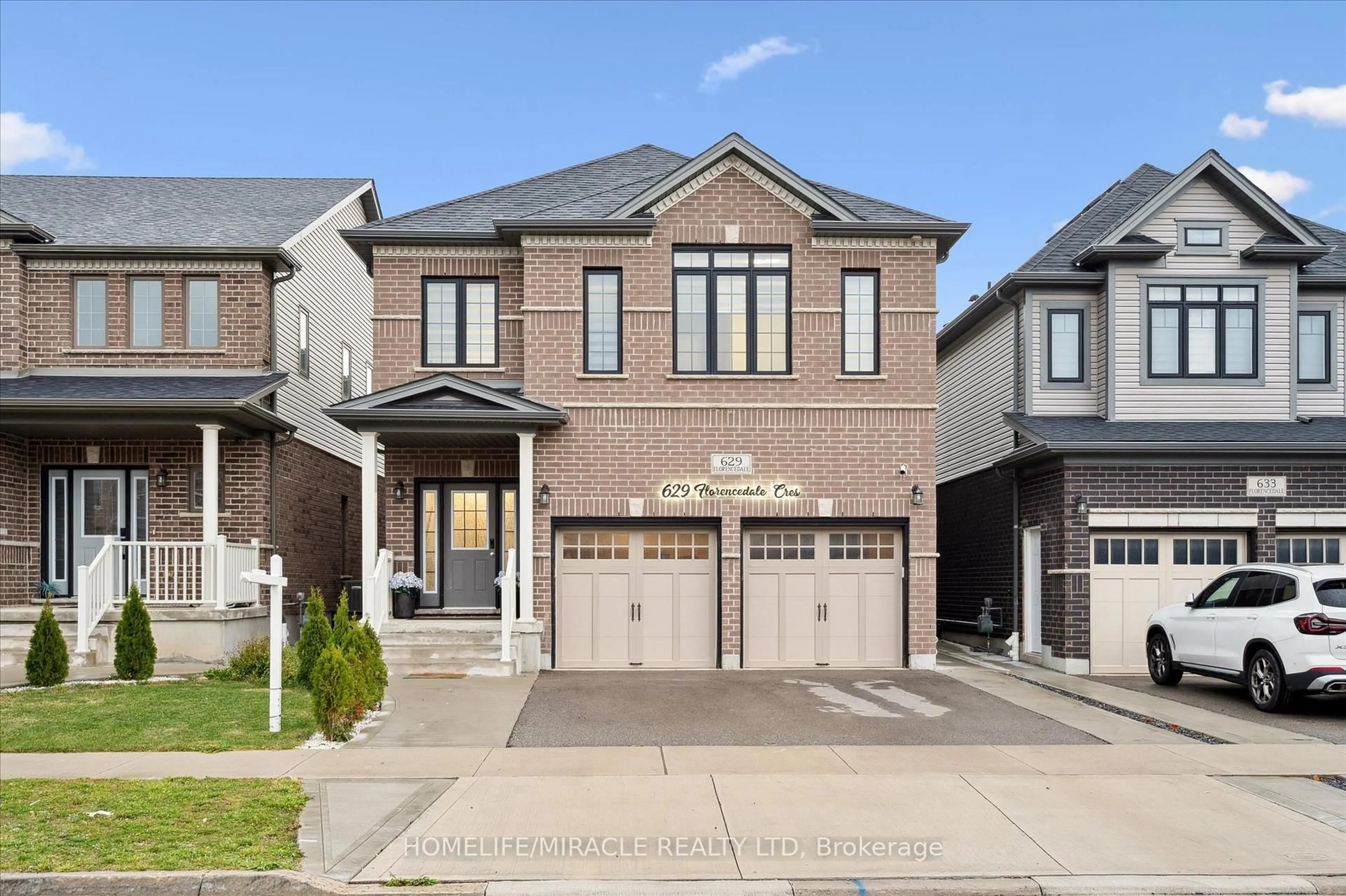 Home with brick exterior material, street for 629 Florencedale Cres, Kitchener Ontario N2R 0N4
