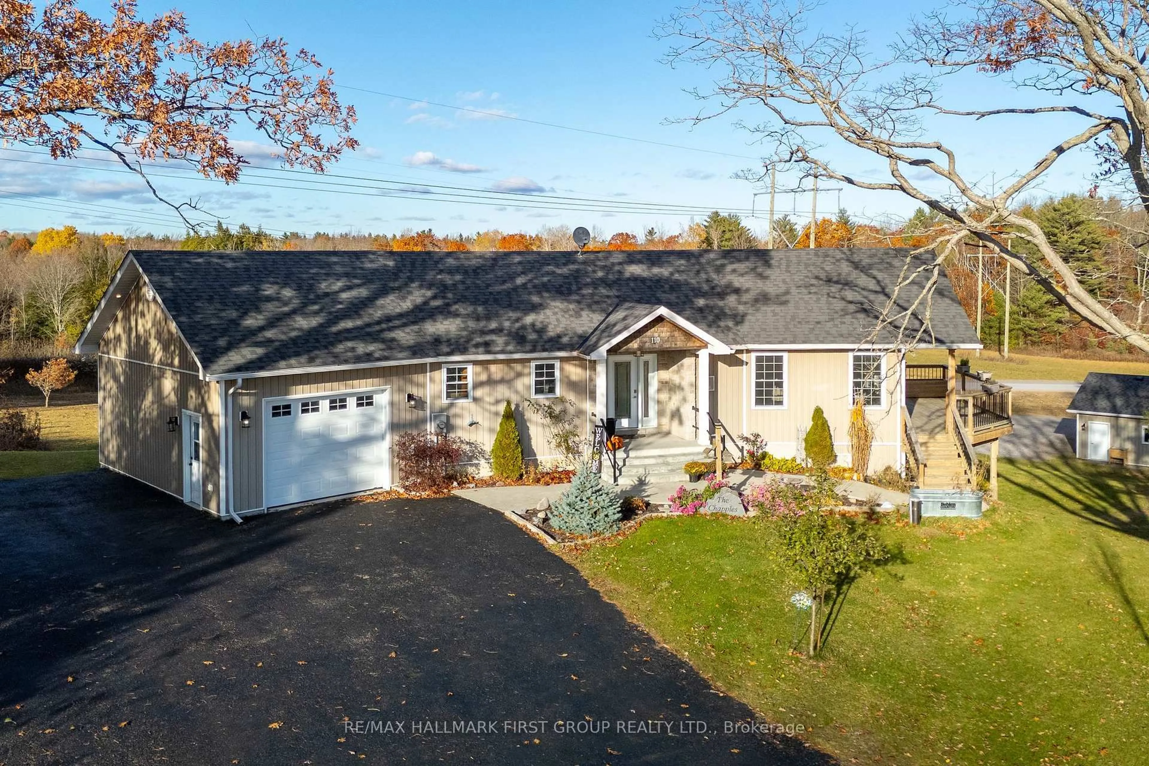 A pic from outside/outdoor area/front of a property/back of a property/a pic from drone, water/lake/river/ocean view for 110 Mercer Lane, Alnwick/Haldimand Ontario K0K 2G0