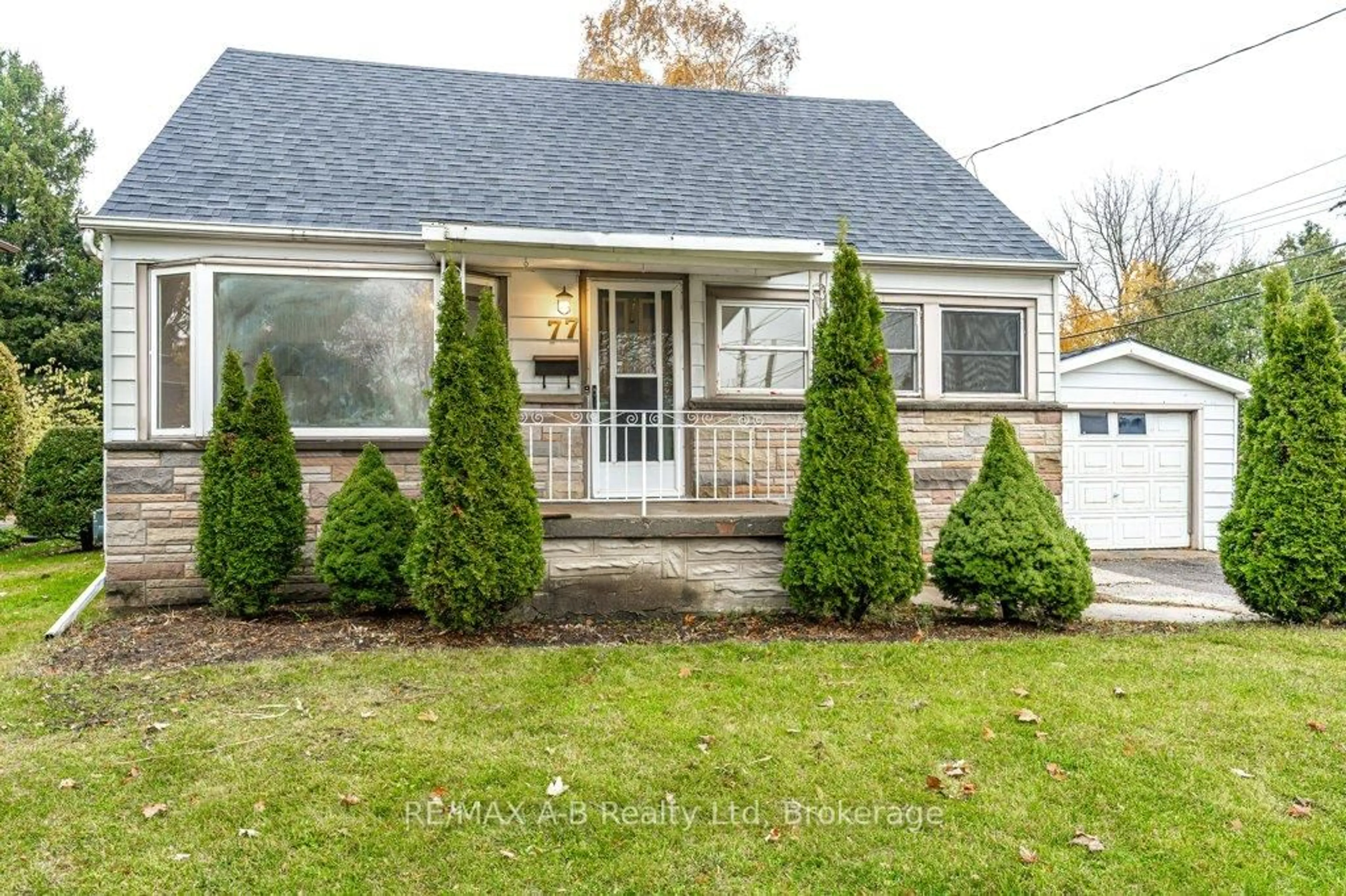 Home with vinyl exterior material, street for 77 Pleasant Dr, Stratford Ontario N5A 4X2