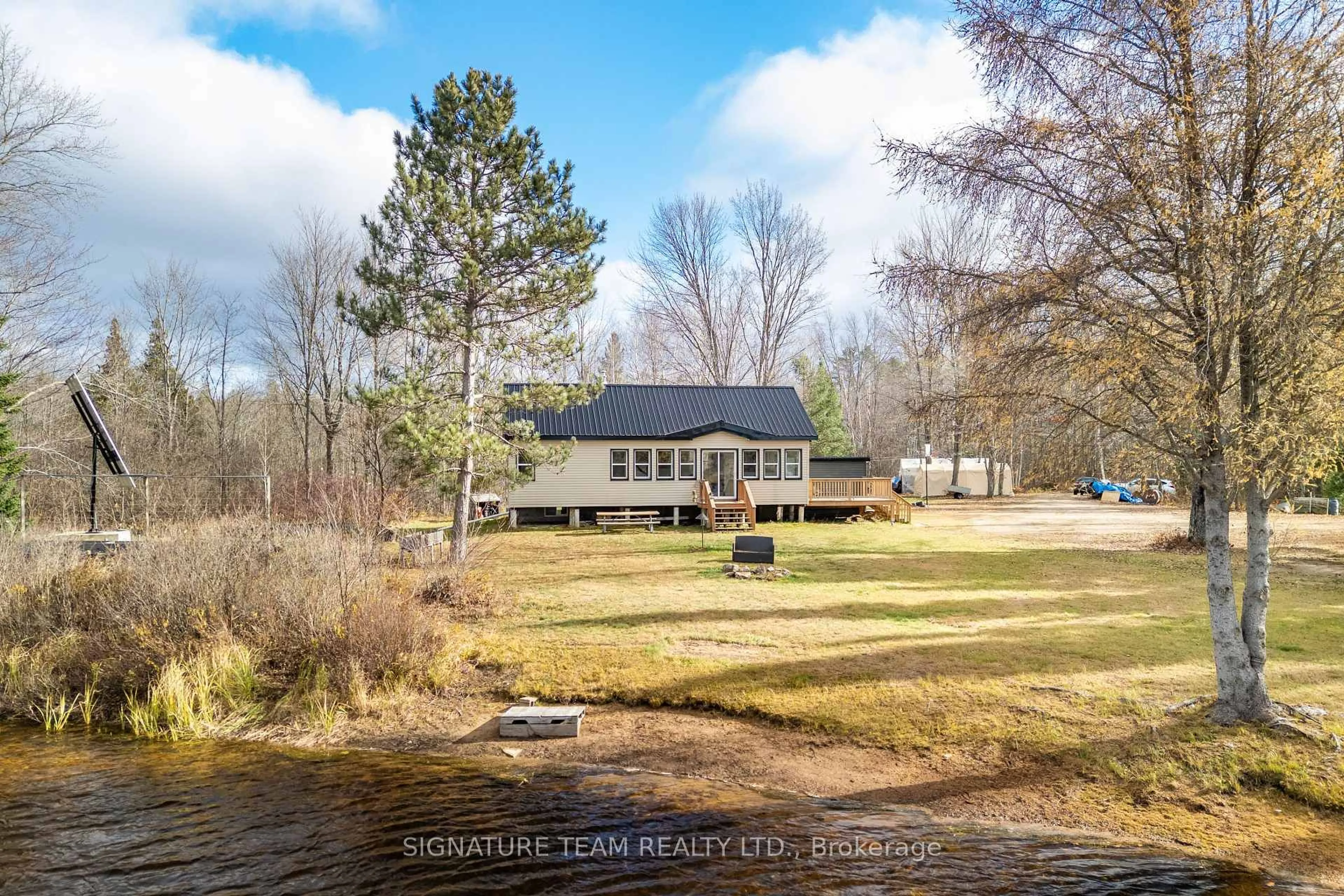 A pic from outside/outdoor area/front of a property/back of a property/a pic from drone, water/lake/river/ocean view for 276 Mockingbird Rd, Killaloe Ontario K0J 2A0