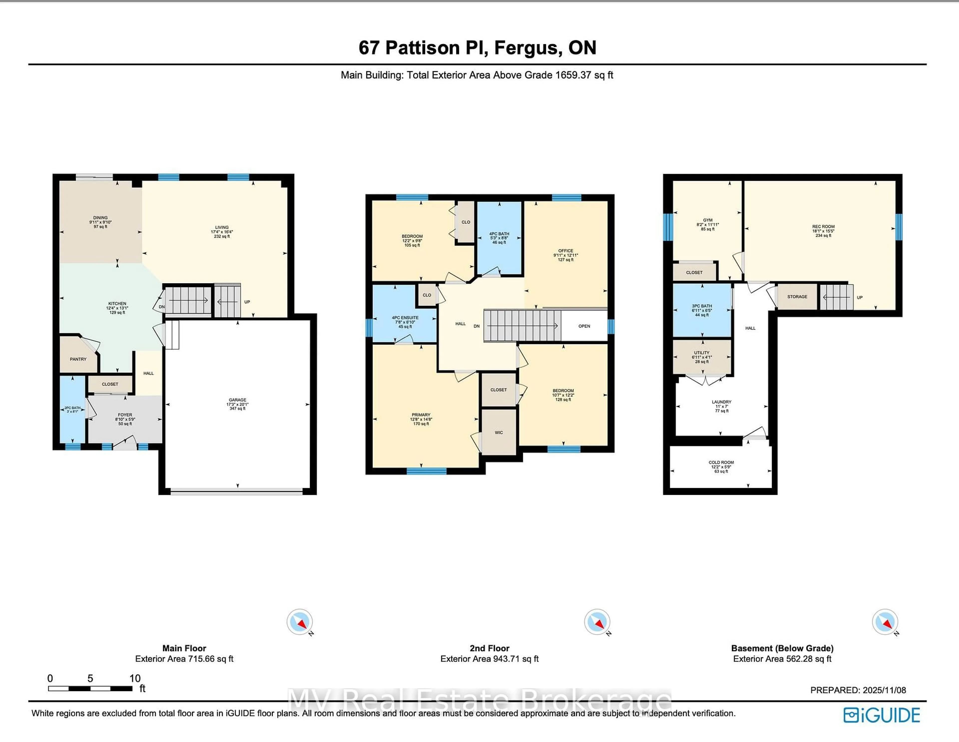 Floor plan for 67 Pattison Pl, Centre Wellington Ontario N1M 3V3