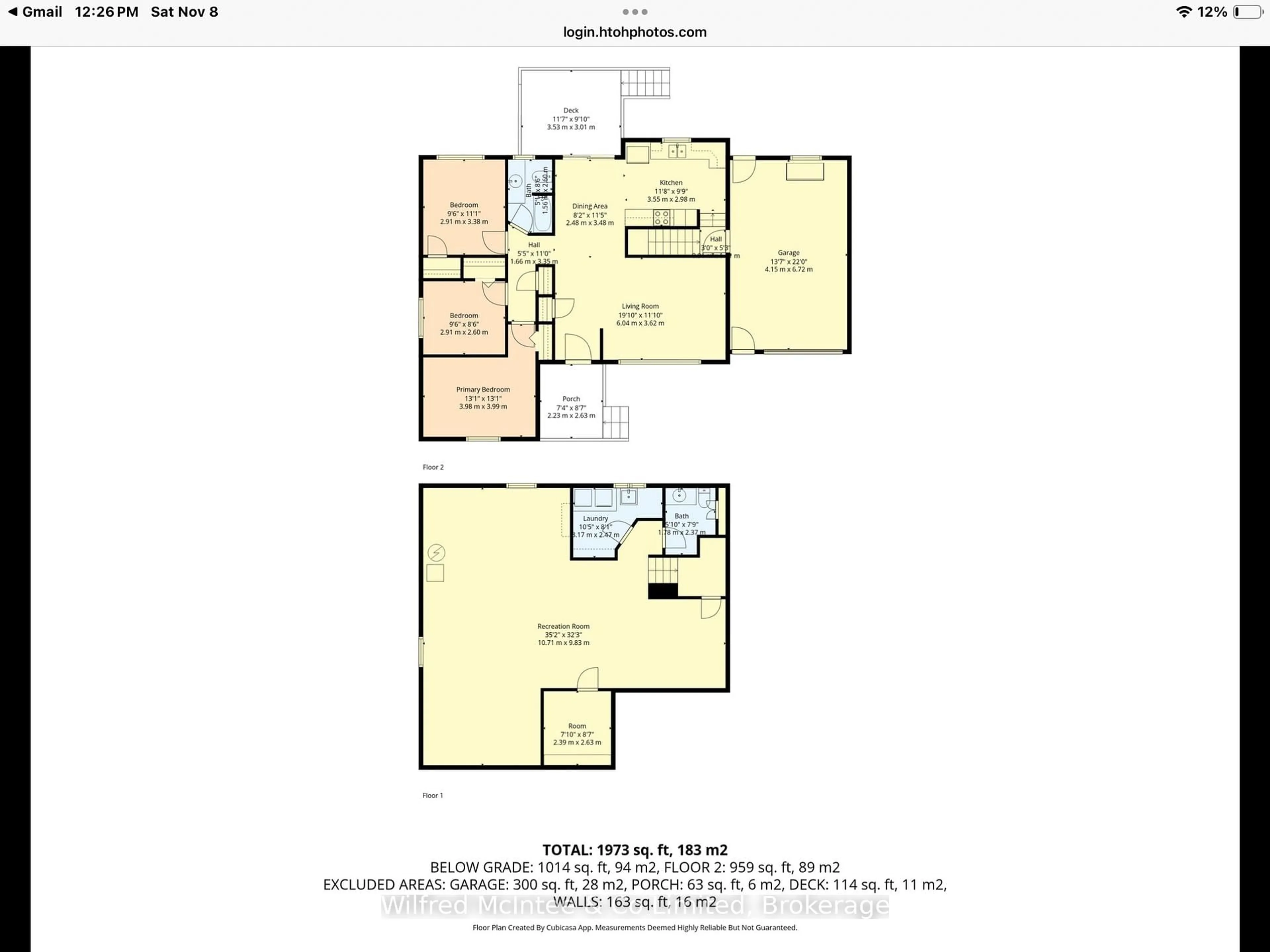 Floor plan for 856 York Ave, North Perth Ontario N4W 2Y6