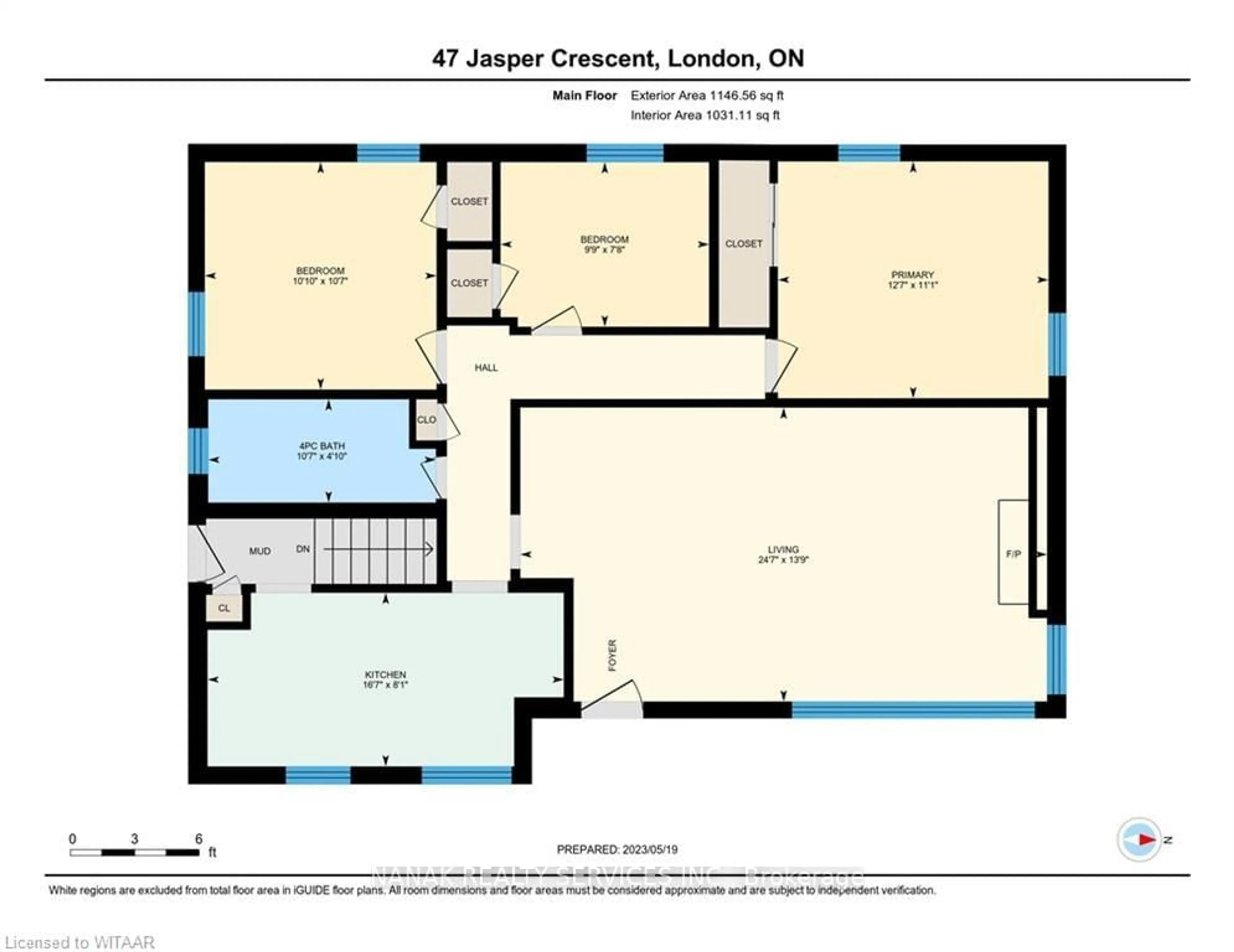 Floor plan for 47 JASPER Cres, London East Ontario N5W 1J9
