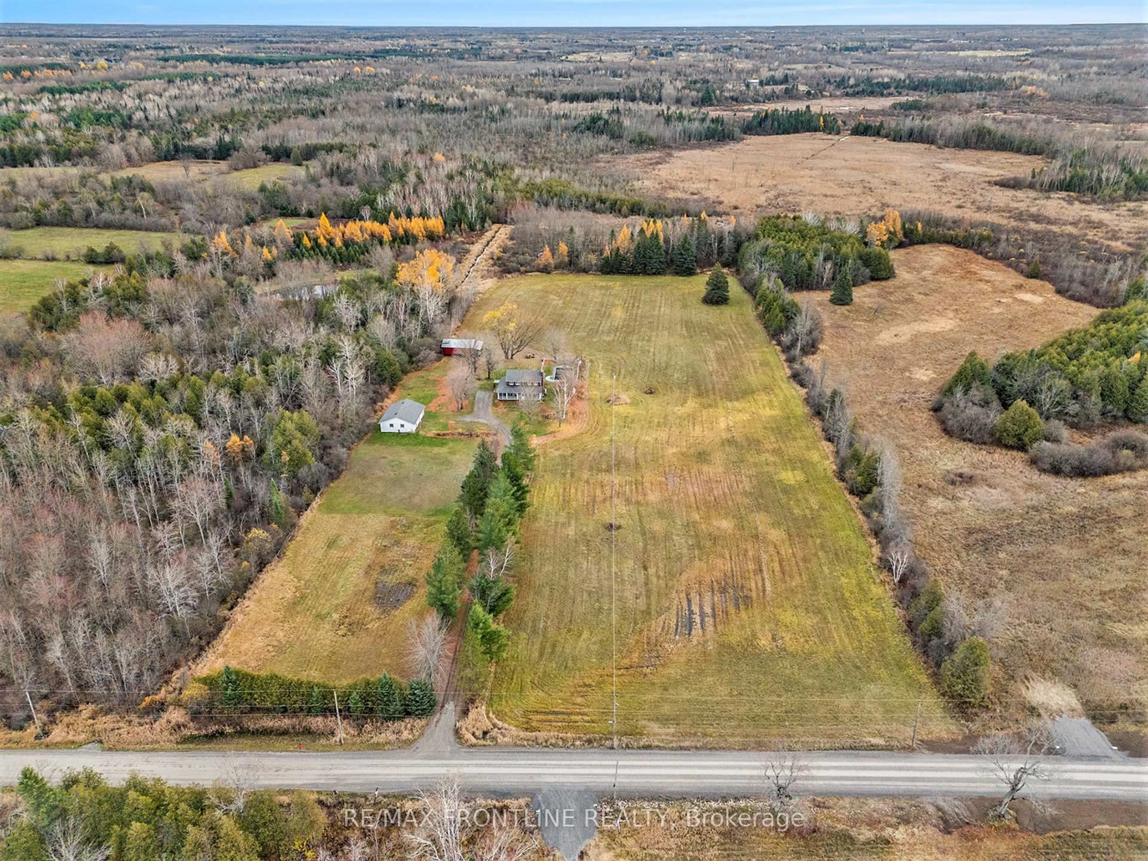 A pic from outside/outdoor area/front of a property/back of a property/a pic from drone, forest/trees view for 299 McGuire Rd, Smiths Falls Ontario K7A 4S4