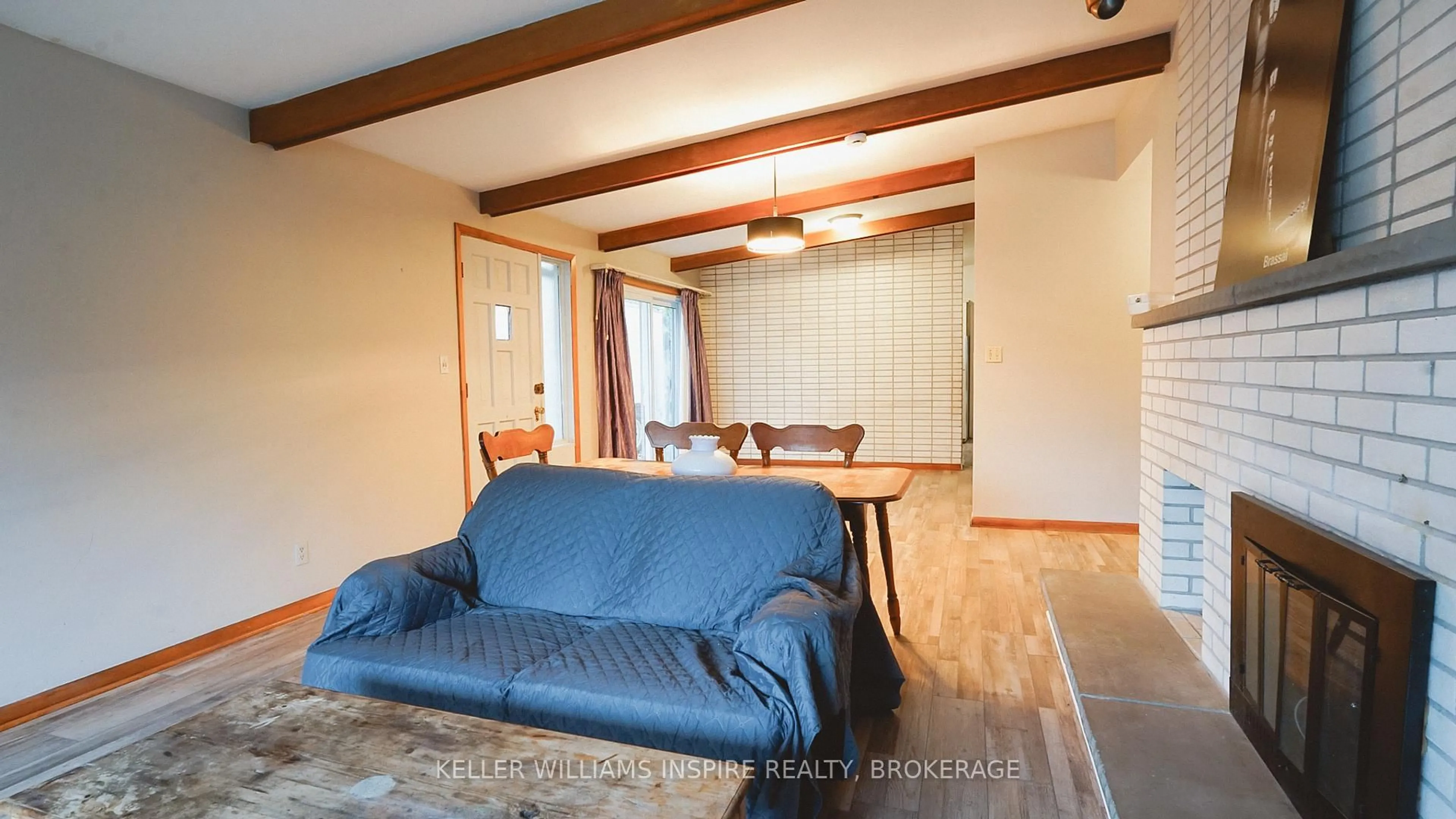 Living room with furniture, wood/laminate floor for 36 Van Order Dr, Kingston Ontario K7M 1B7