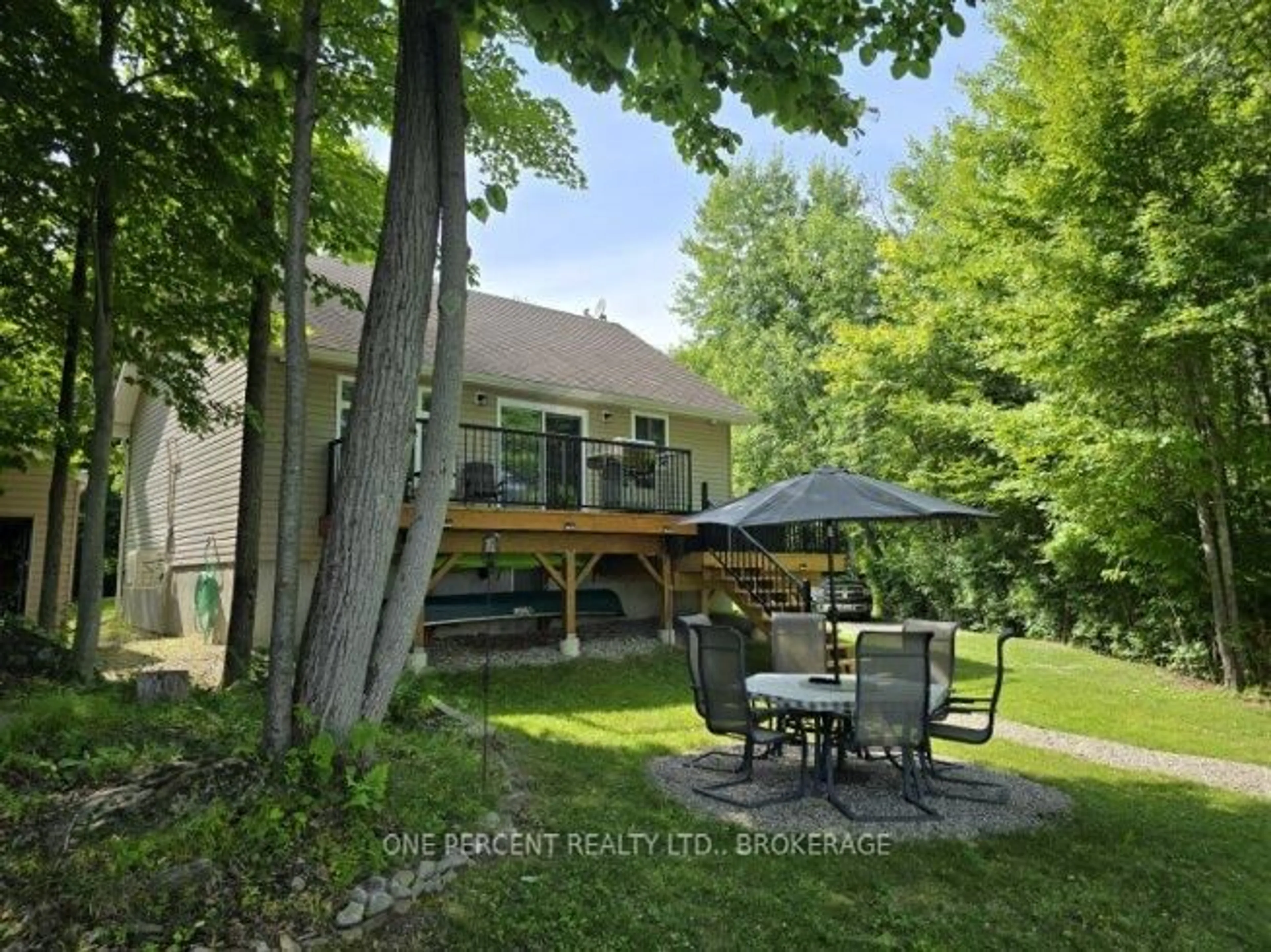 Patio, forest/trees view for 368 Troy Lake Rd, Rideau Lakes Ontario K0G 1E0
