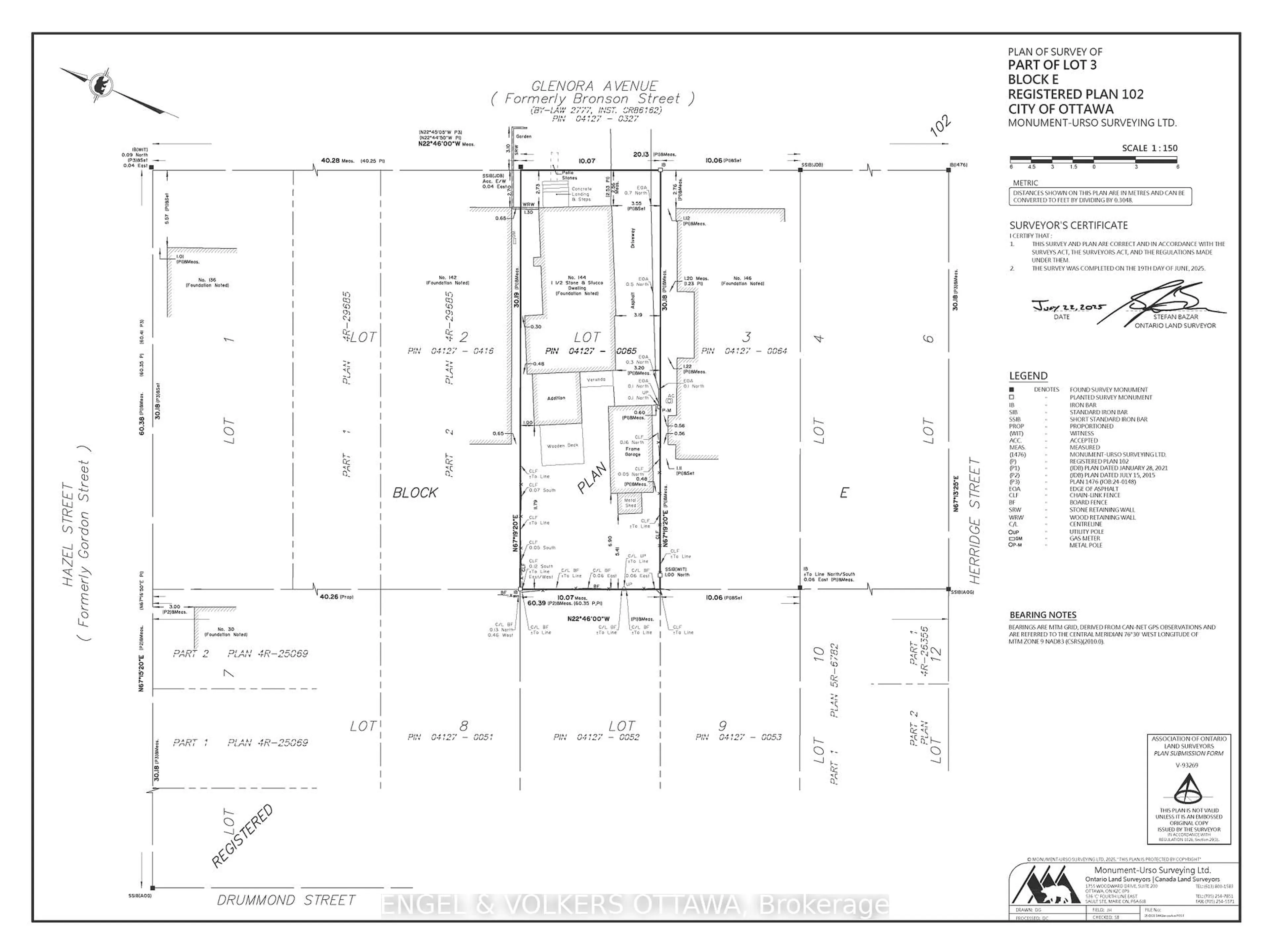 Floor plan for 144 Glenora St, Ottawa Ontario K1S 1J5