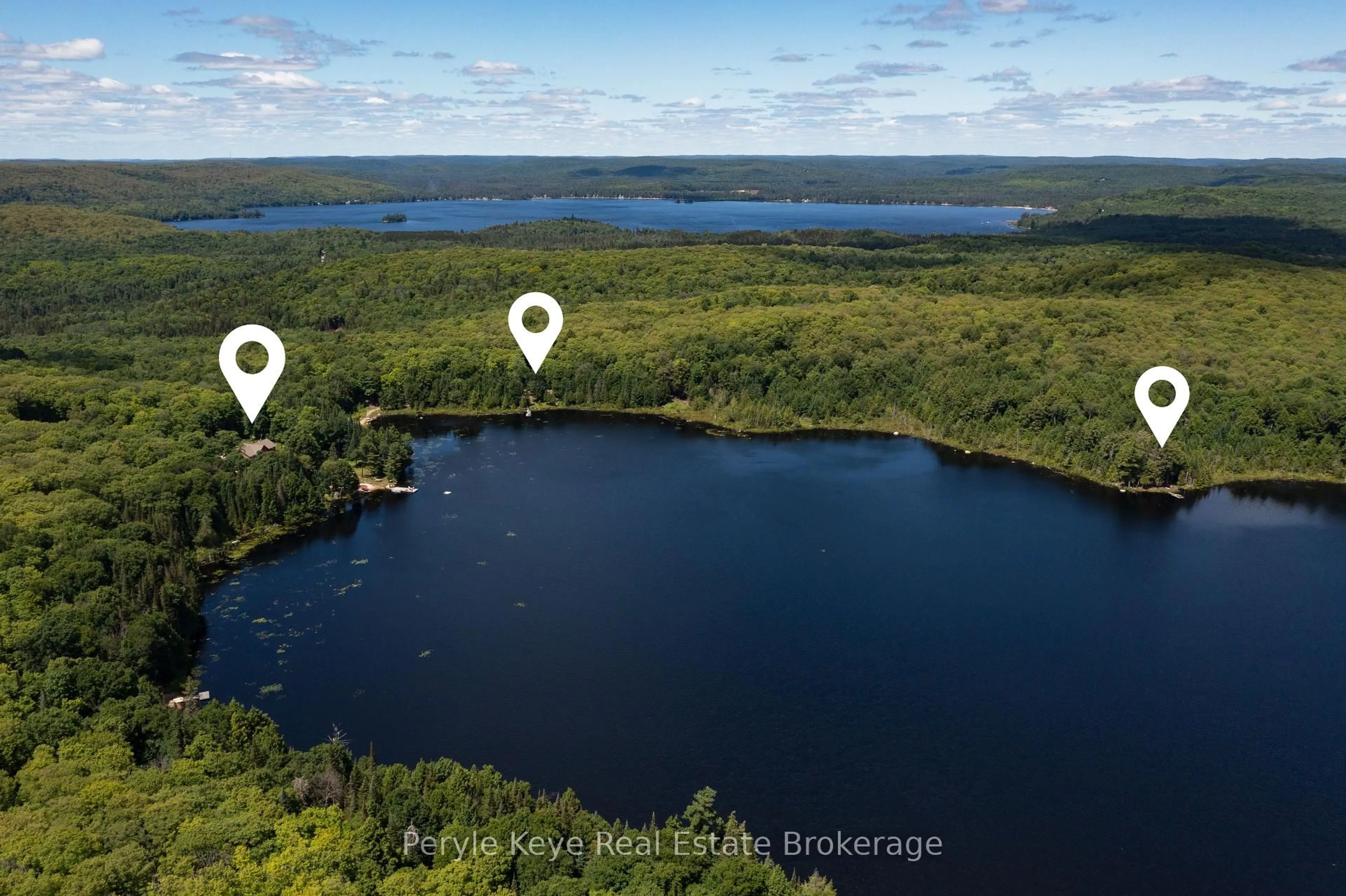 A pic from outside/outdoor area/front of a property/back of a property/a pic from drone, water/lake/river/ocean view for 3191 HWY 518 Highway, Kearney Ontario P0A 1M0