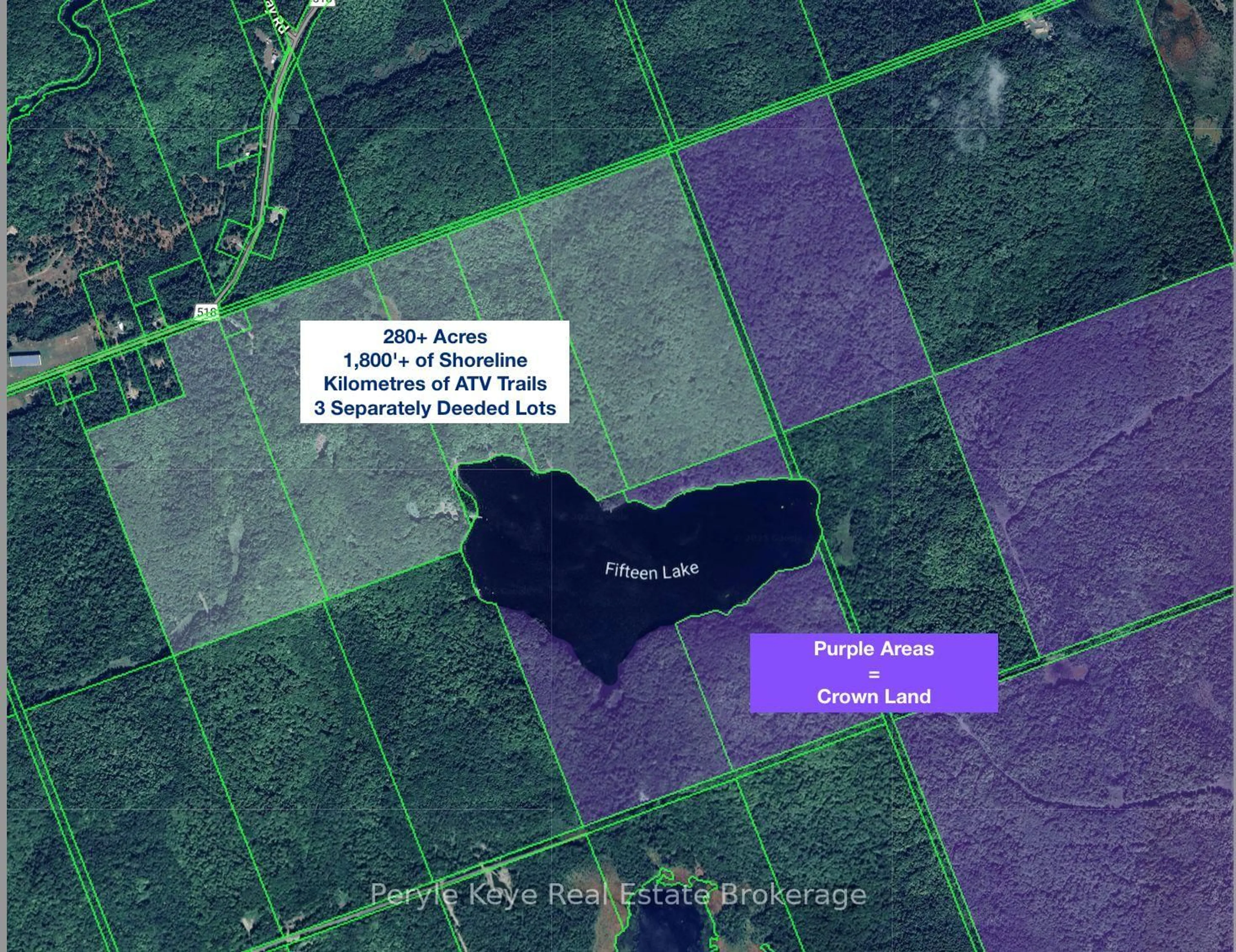 Picture of a map for 3191 HWY 518 Highway, Kearney Ontario P0A 1M0