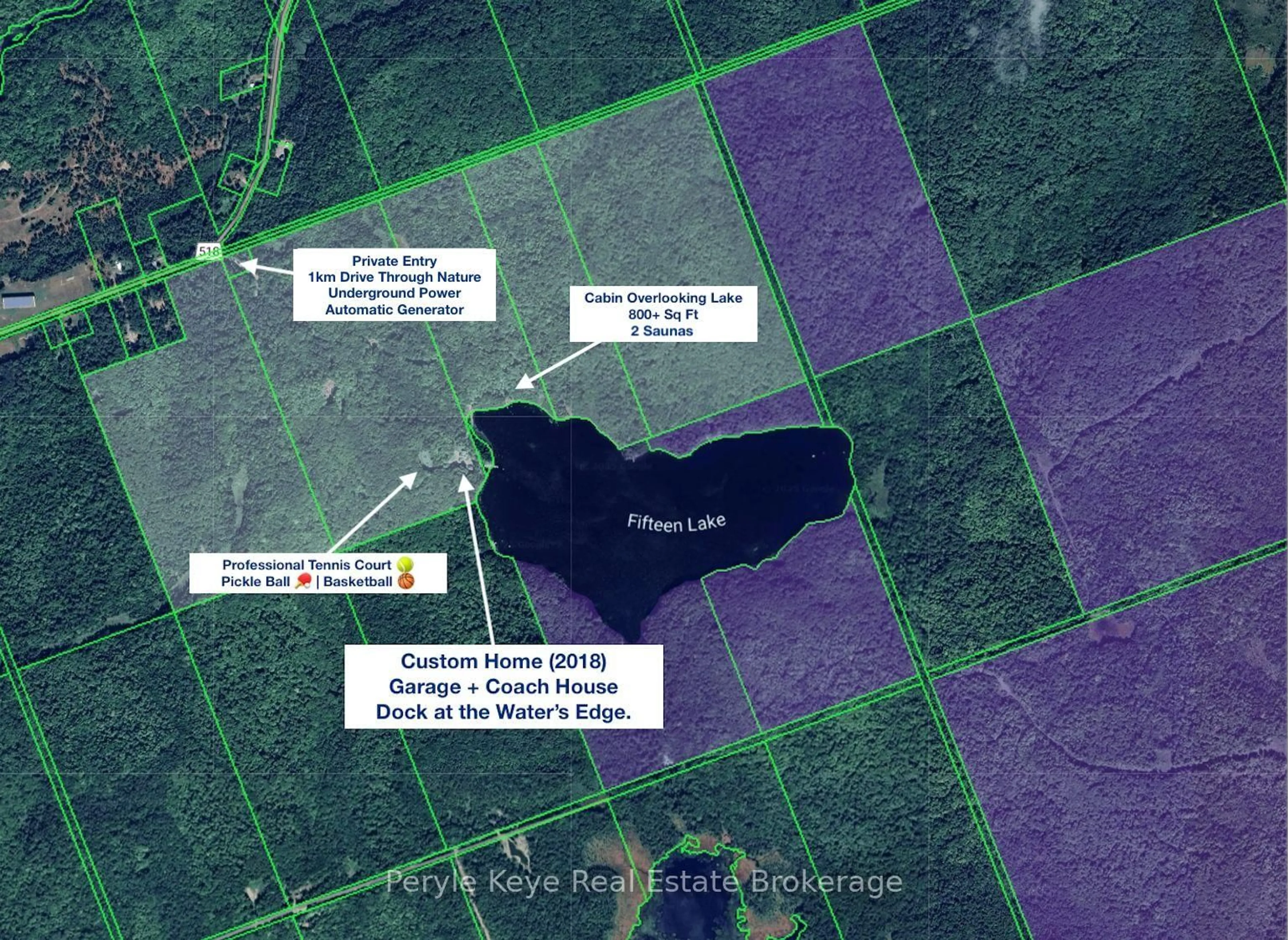 Picture of a map for 3191 HWY 518 Highway, Kearney Ontario P0A 1M0