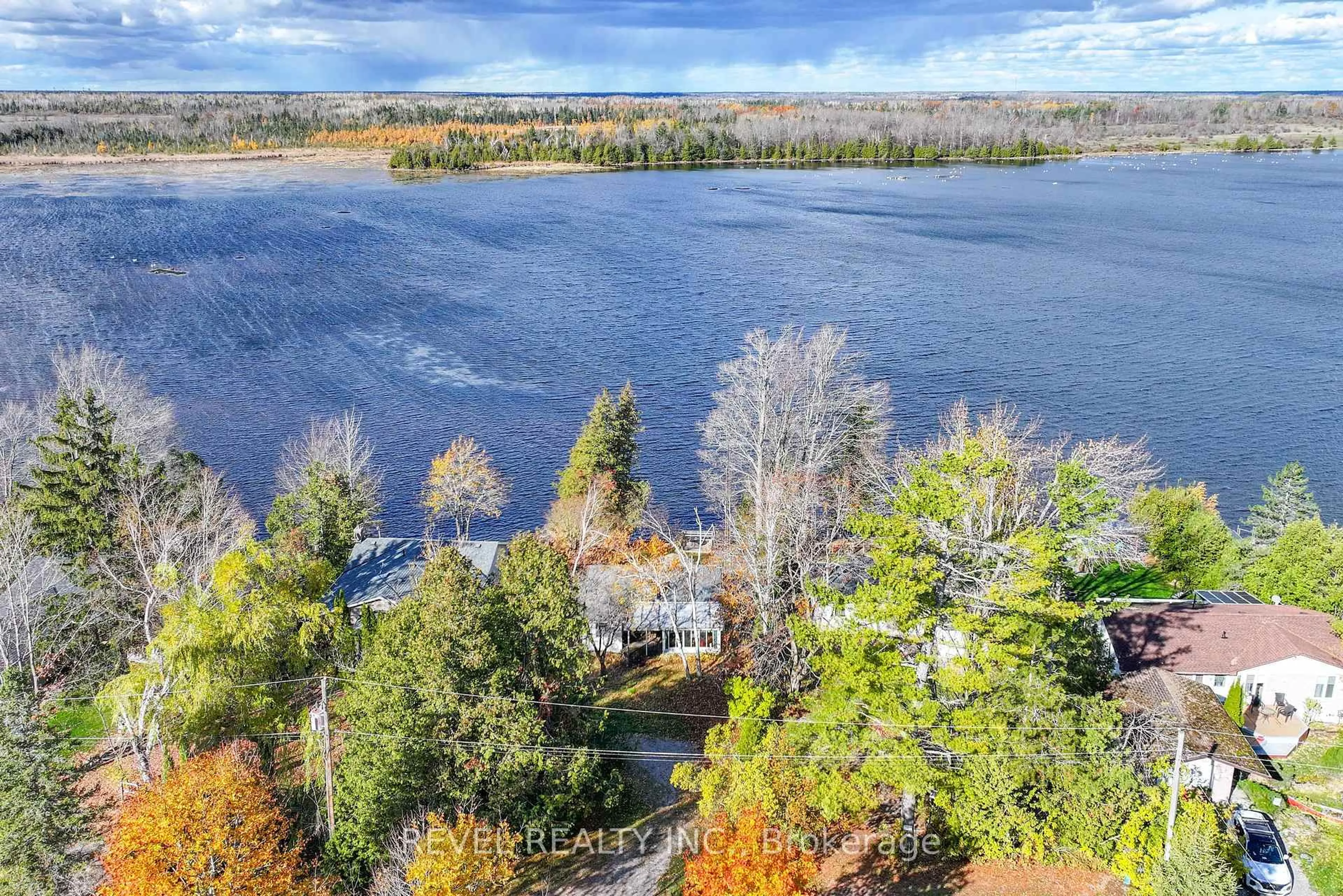 A pic from outside/outdoor area/front of a property/back of a property/a pic from drone, water/lake/river/ocean view for 39 North Taylor Rd, Kawartha Lakes Ontario K0M 2B0