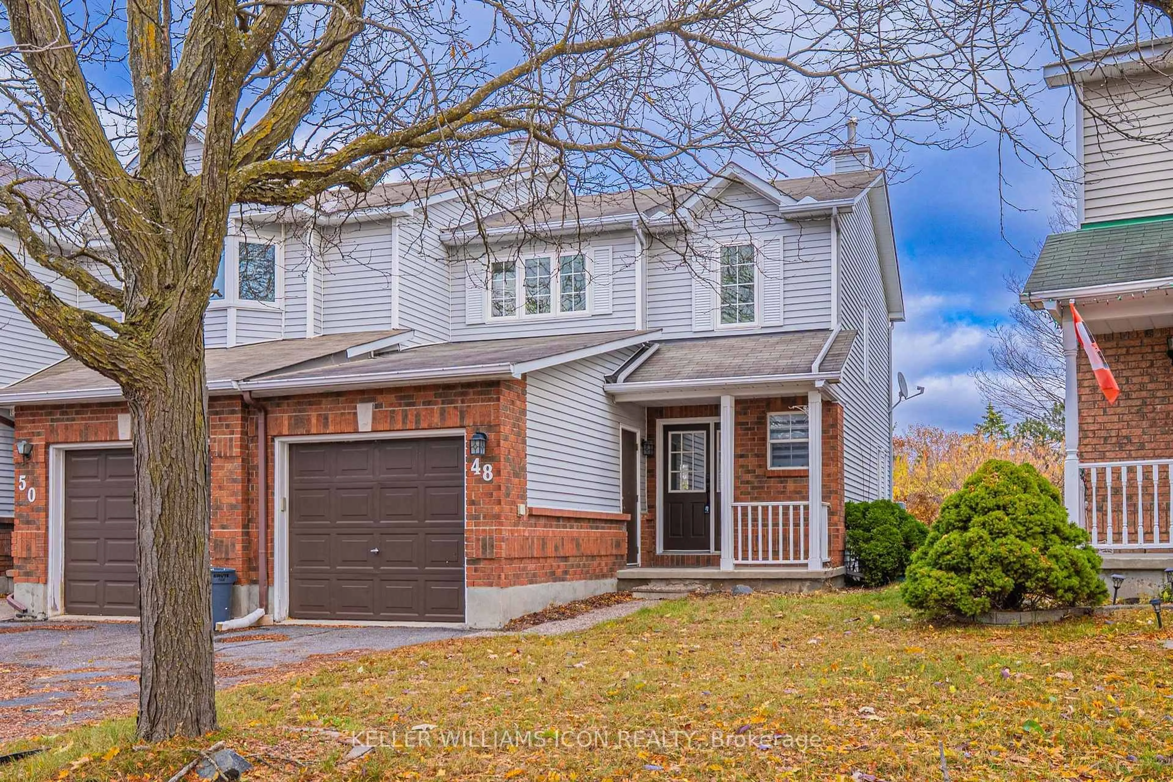 Home with brick exterior material, street for 48 Blackdome Cres, Ottawa Ontario K2T 1A9