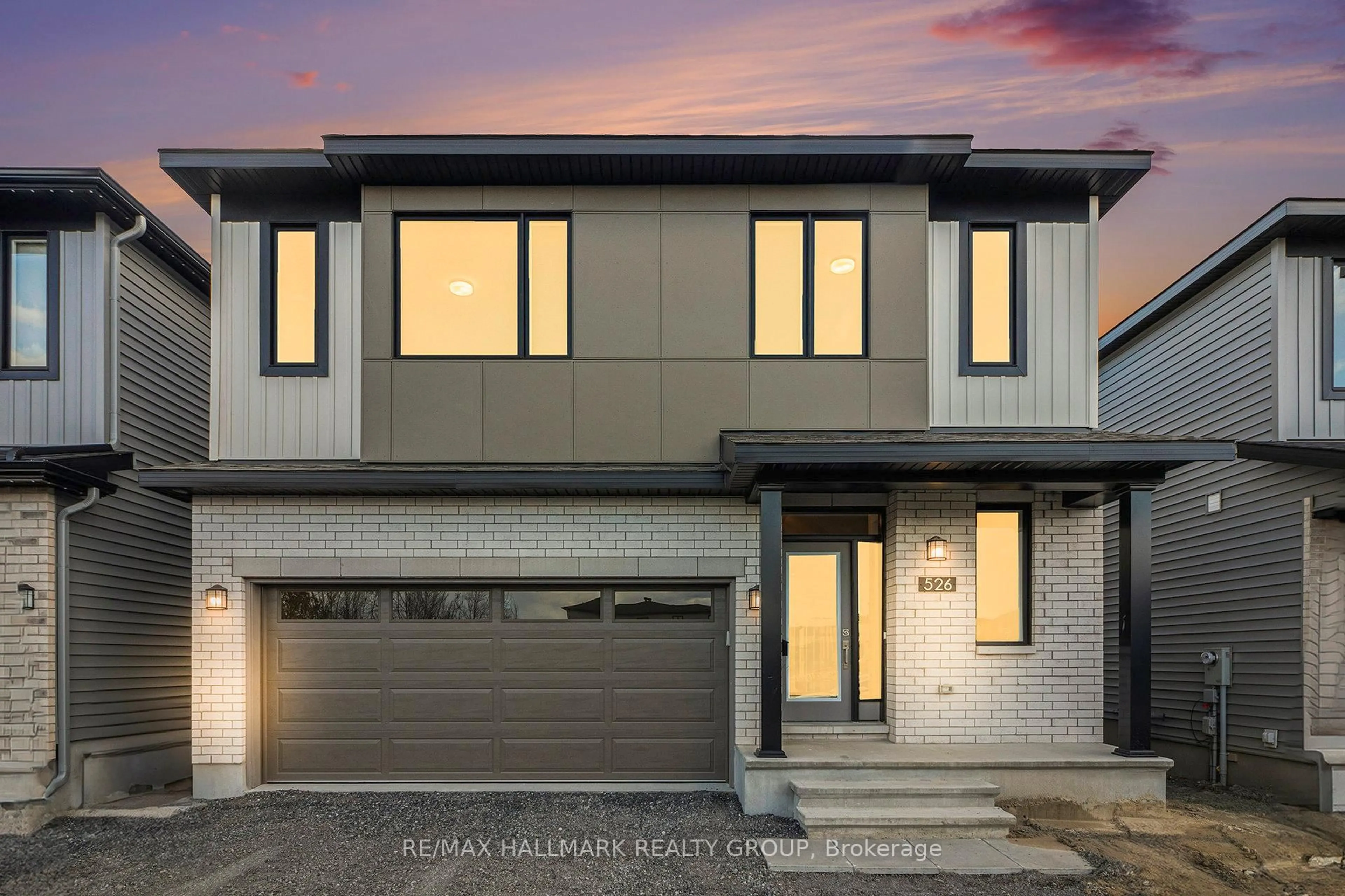 Home with brick exterior material, street for 526 Reflection St, Orleans Ontario K1W 0S8