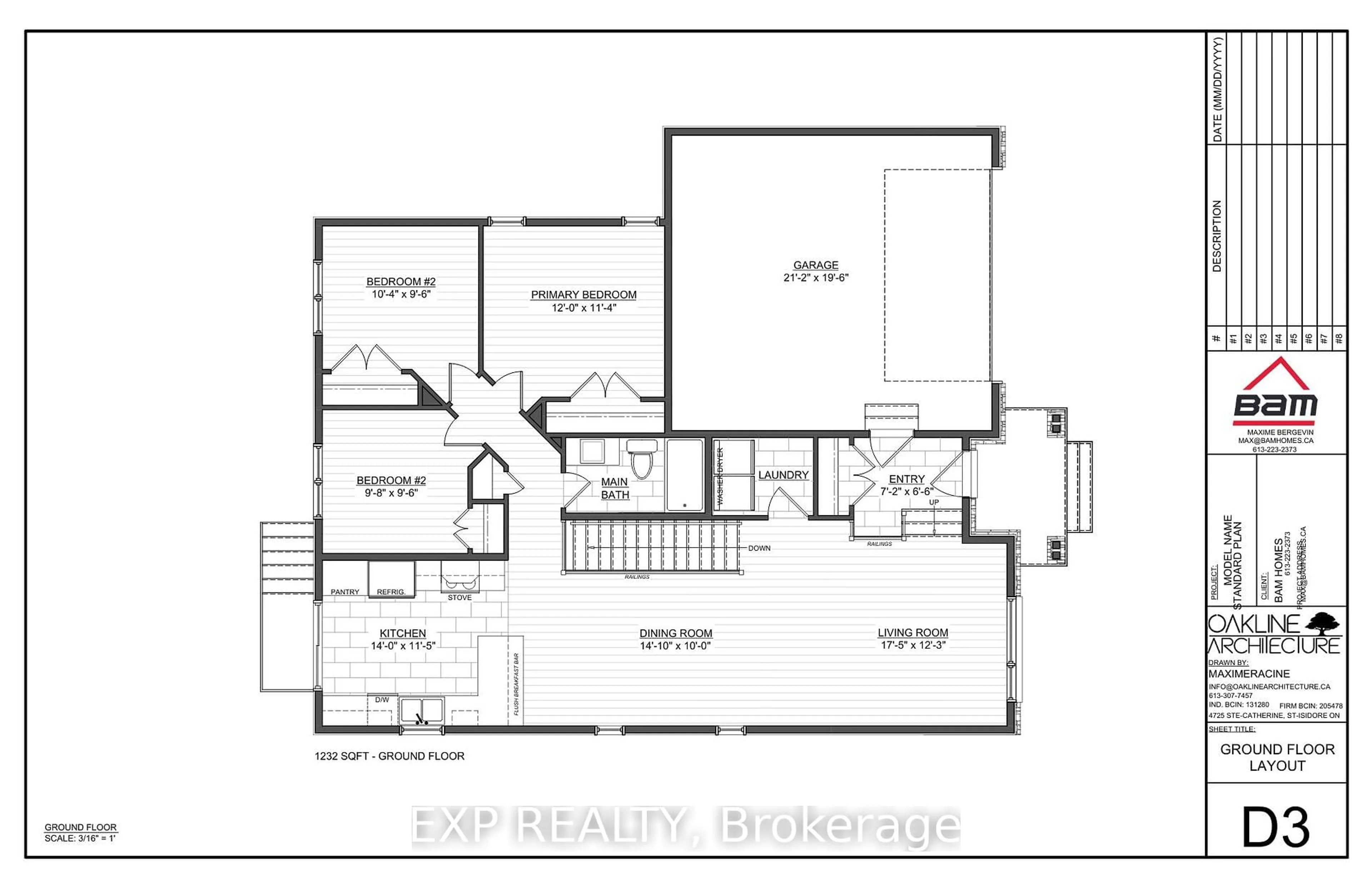 Floor plan for Lot 6 1 St, North Stormont Ontario K0C 1K0