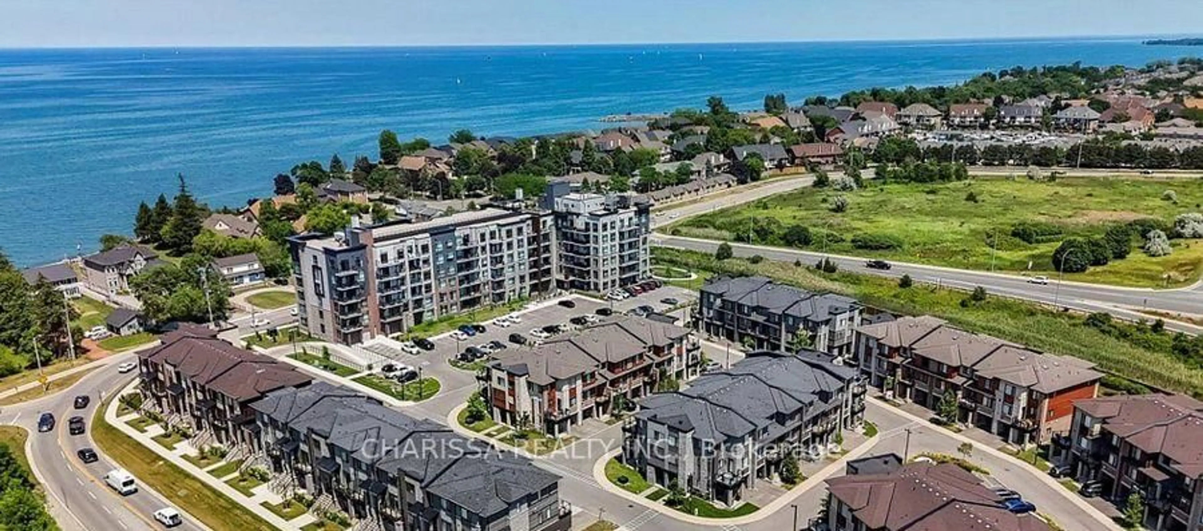 A pic from outside/outdoor area/front of a property/back of a property/a pic from drone, water/lake/river/ocean view for 590 North Service Rd #98, Hamilton Ontario L8E 0K5