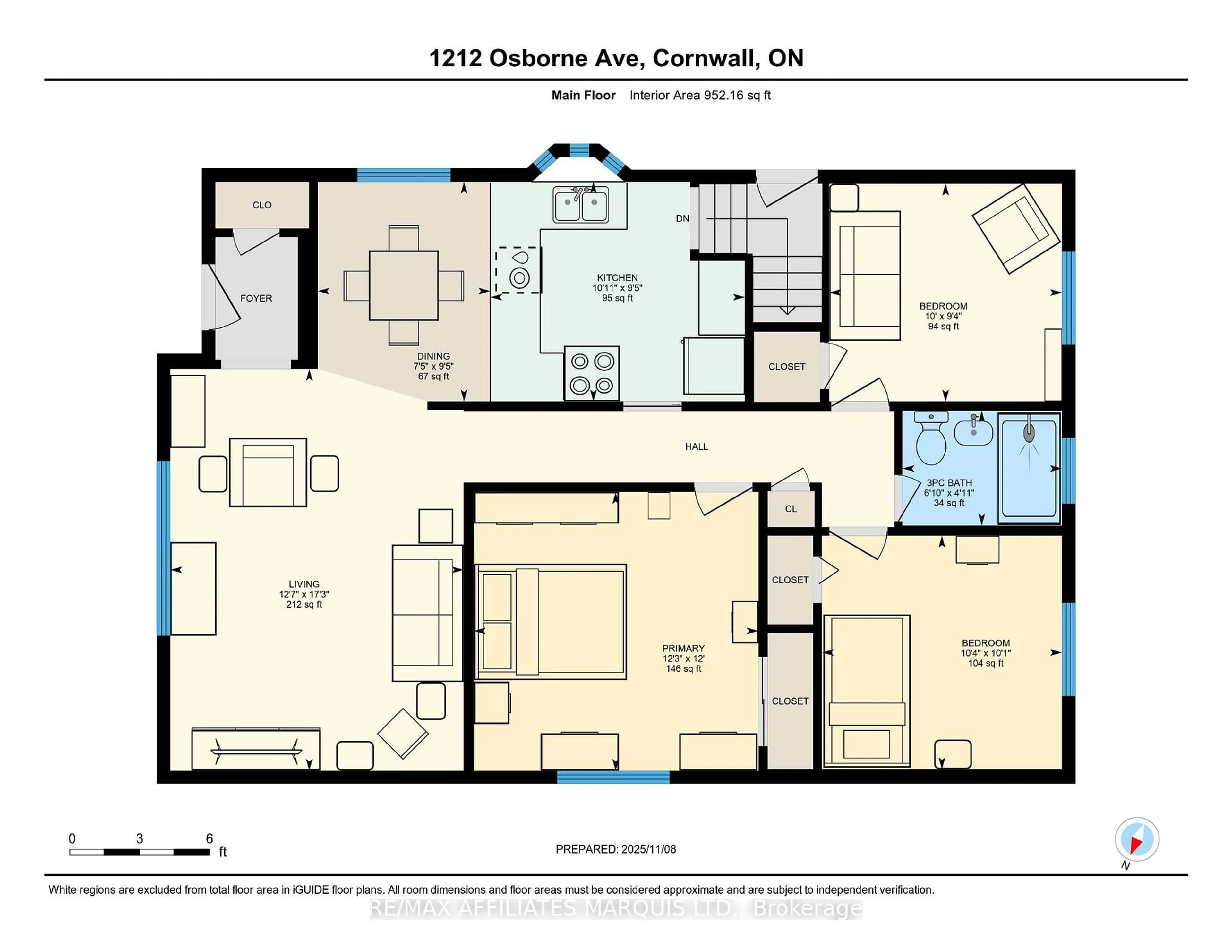 Floor plan for 1212 Osborne Ave, Cornwall Ontario K6J 1K9