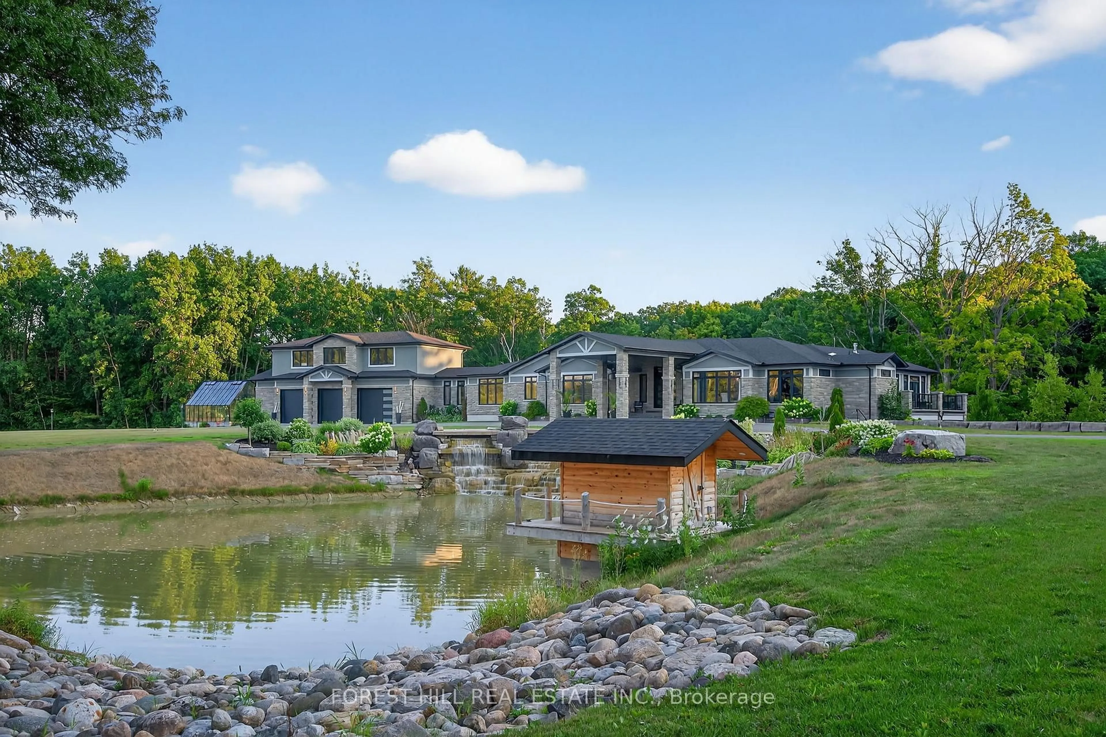 A pic from outside/outdoor area/front of a property/back of a property/a pic from drone, water/lake/river/ocean view for 1308 County Road 40, Ingleside Ontario K8V 5P4