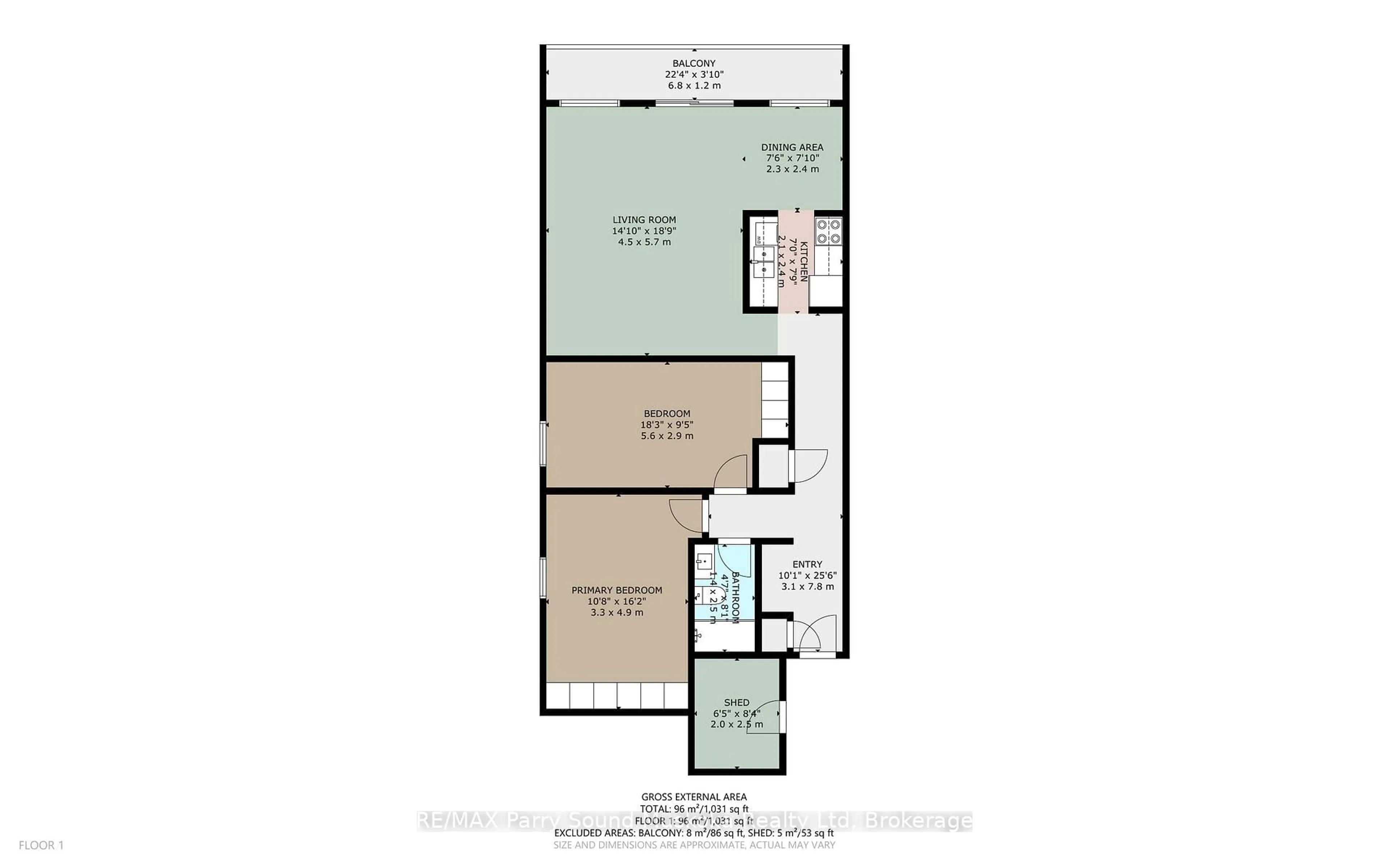 Floor plan for 200 Beaconview Hts #201, Parry Sound Ontario P2A 2E1