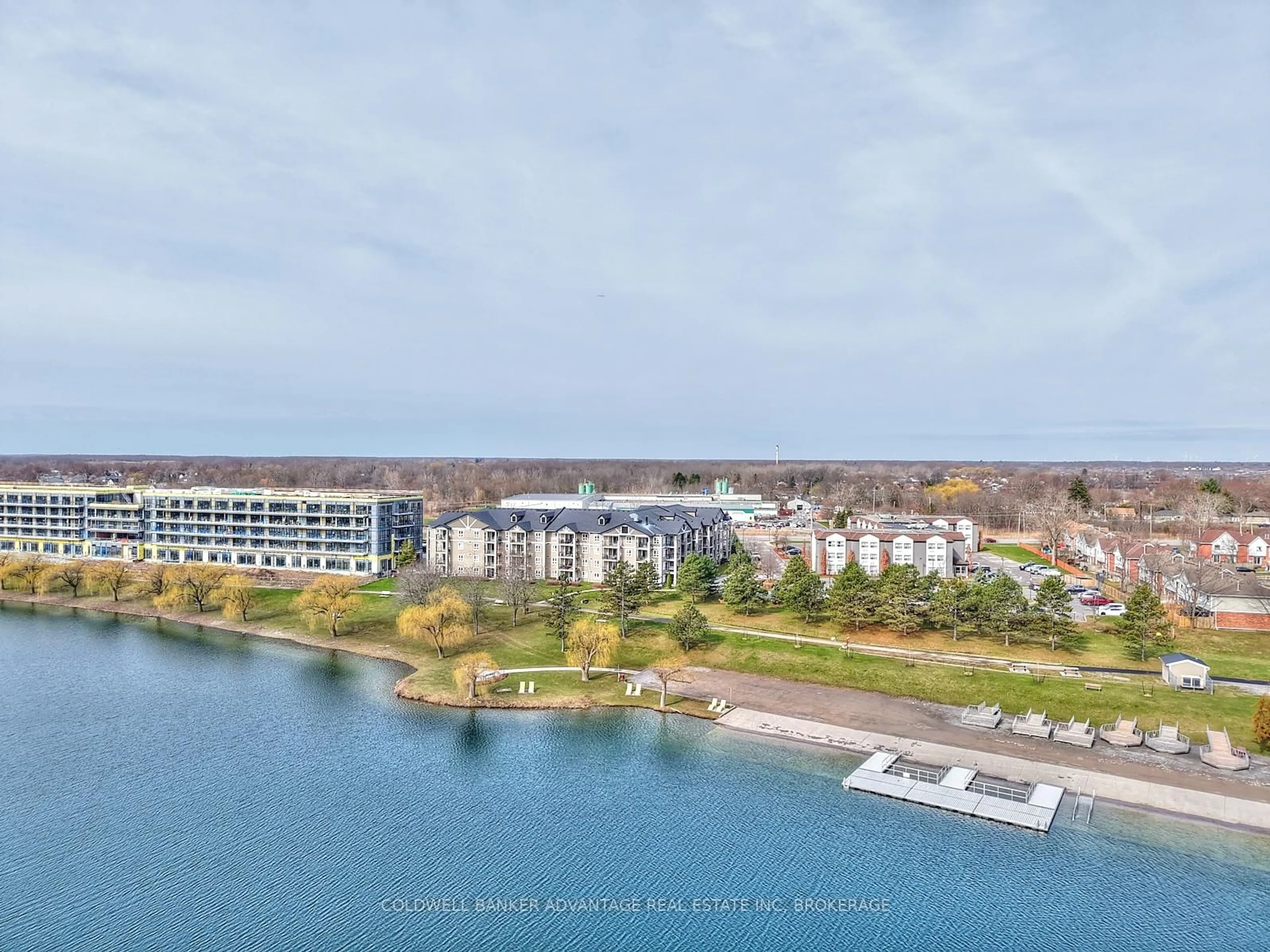 A pic from outside/outdoor area/front of a property/back of a property/a pic from drone, water/lake/river/ocean view for 330 Prince Charles Dr #1204, Welland Ontario L3C 7B3