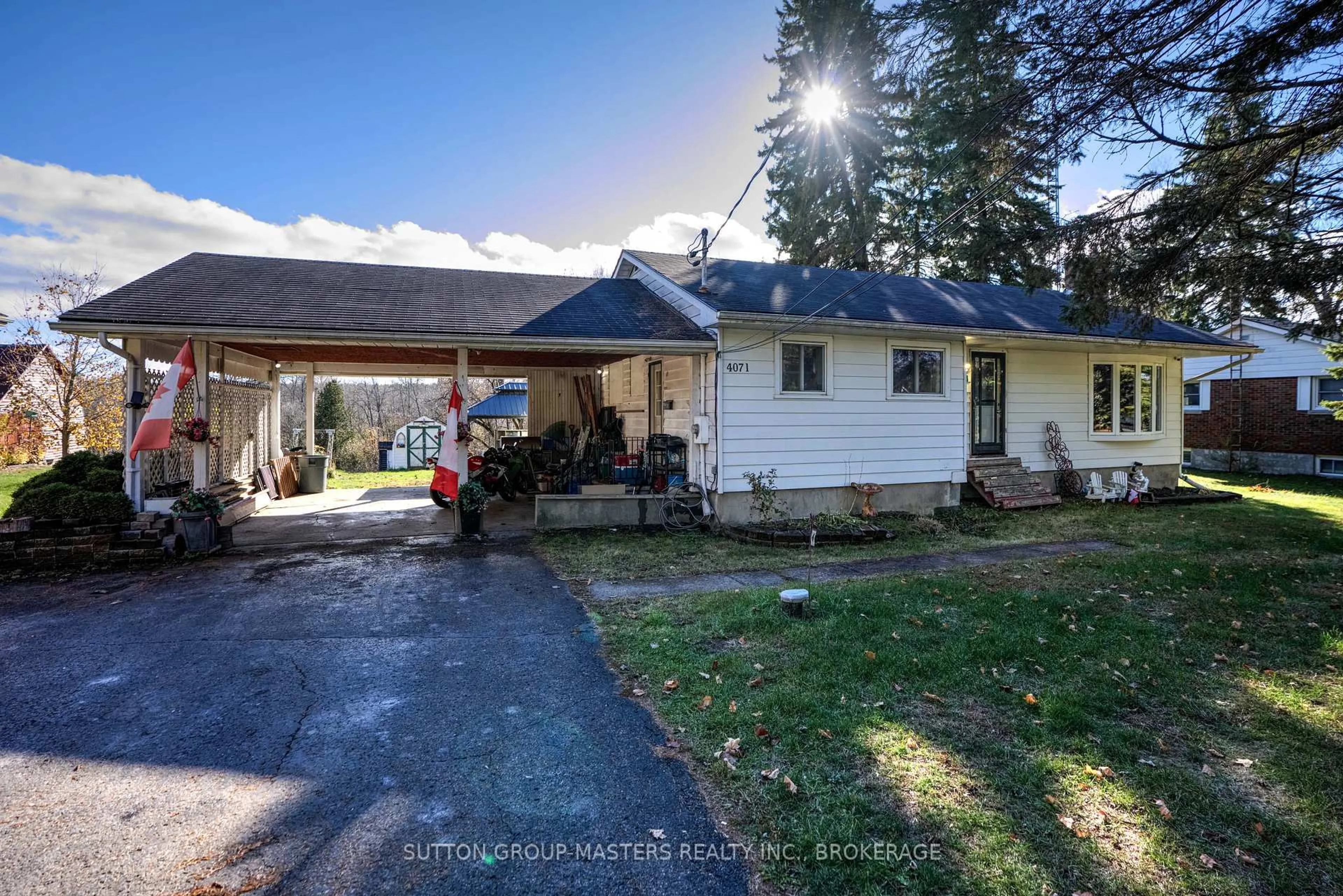 A pic from outside/outdoor area/front of a property/back of a property/a pic from drone, street for 4071 Colebrook Rd, Harrowsmith Ontario K0H 1V0